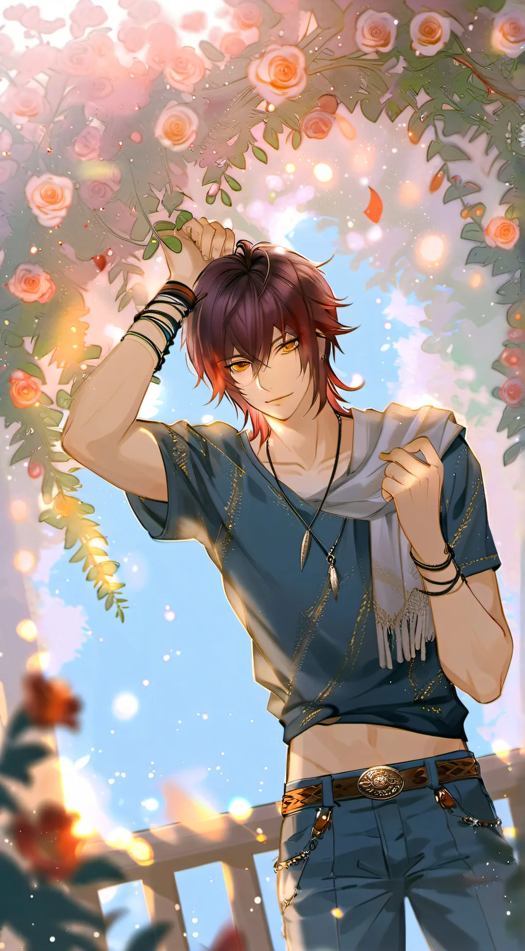 ai character: Rose background