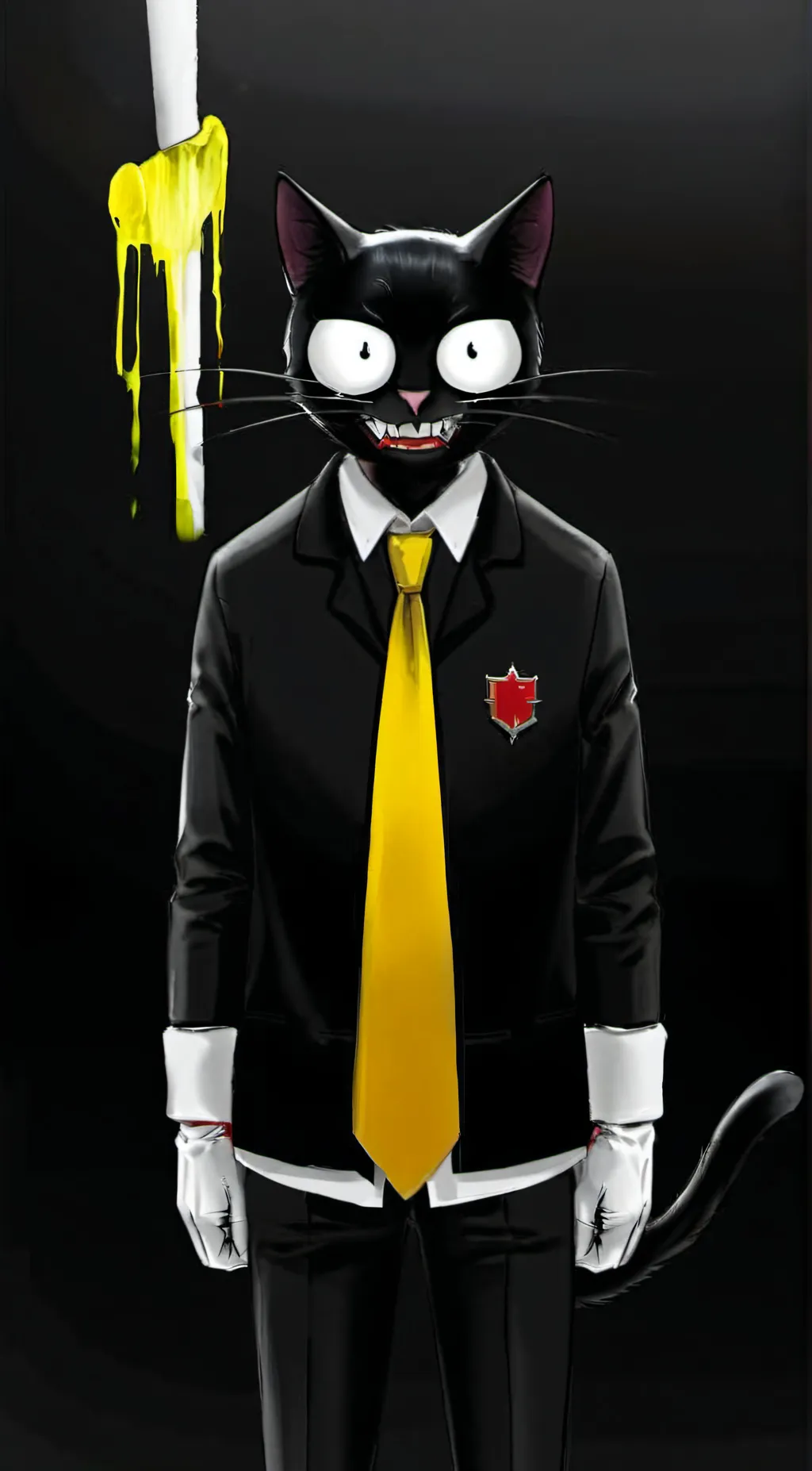 ai character: Cartoon Cat background
