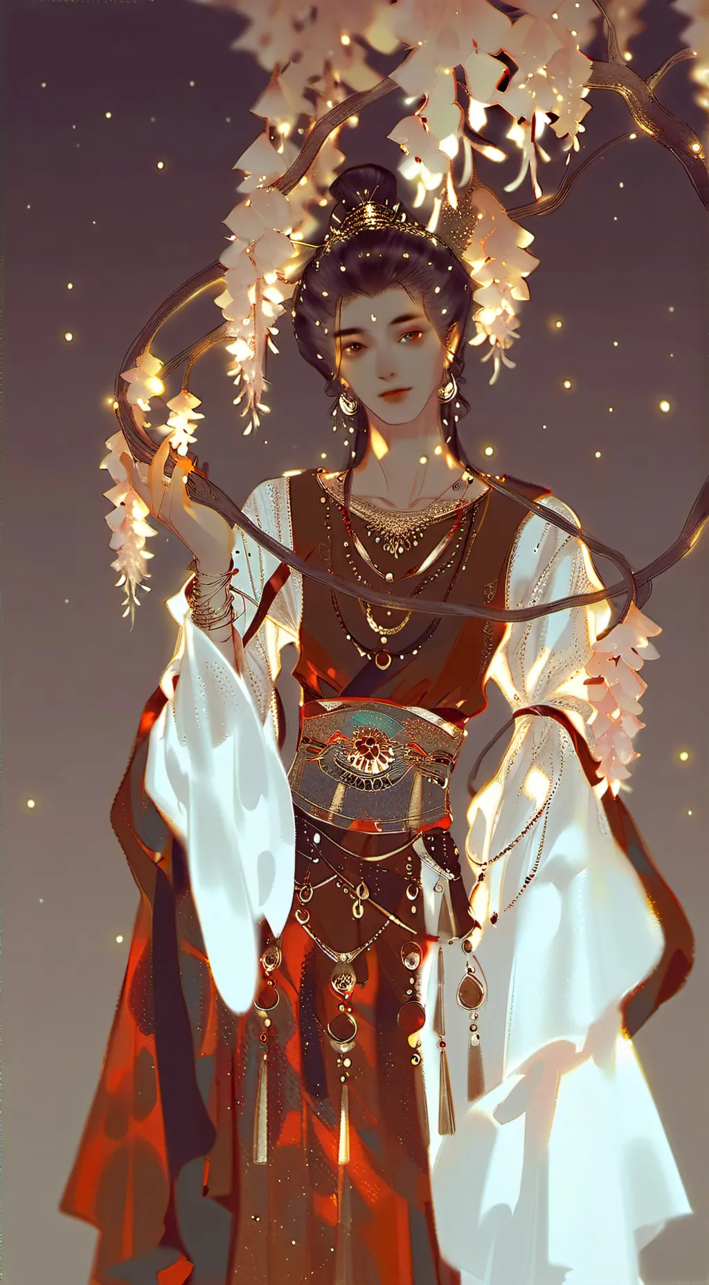 ai character: rose background