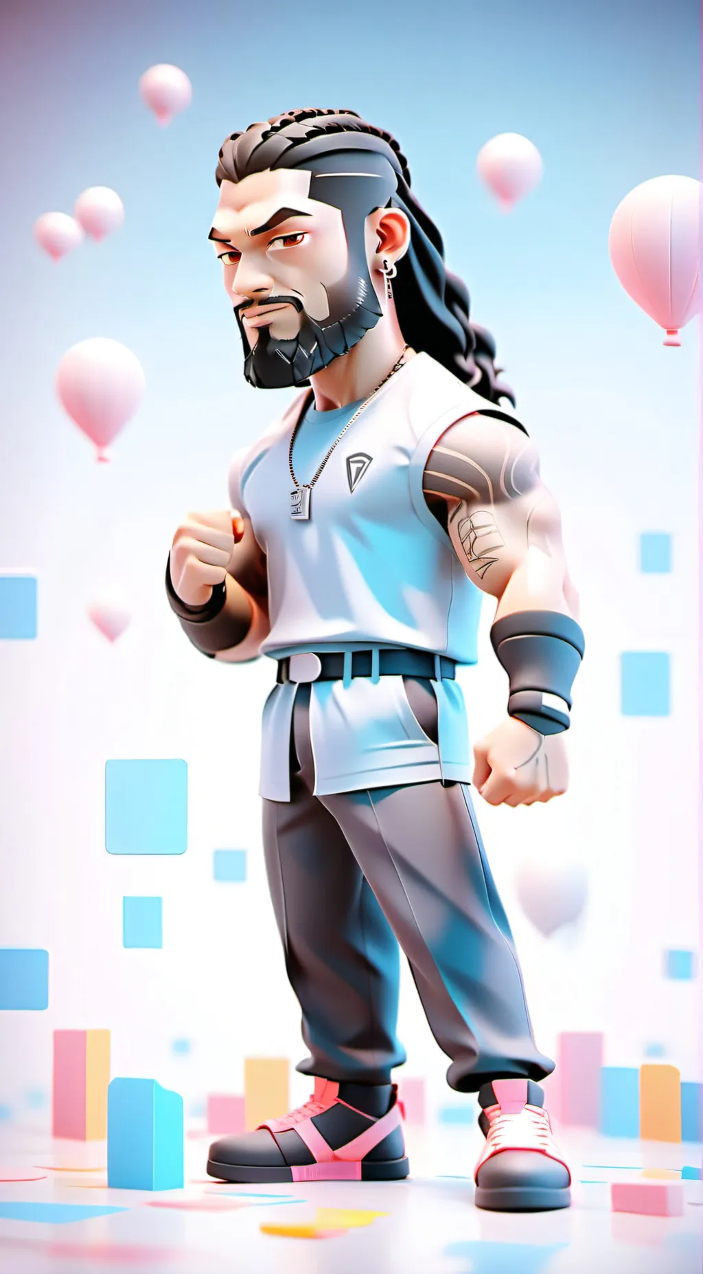 ai character: Roman/ jey uso background