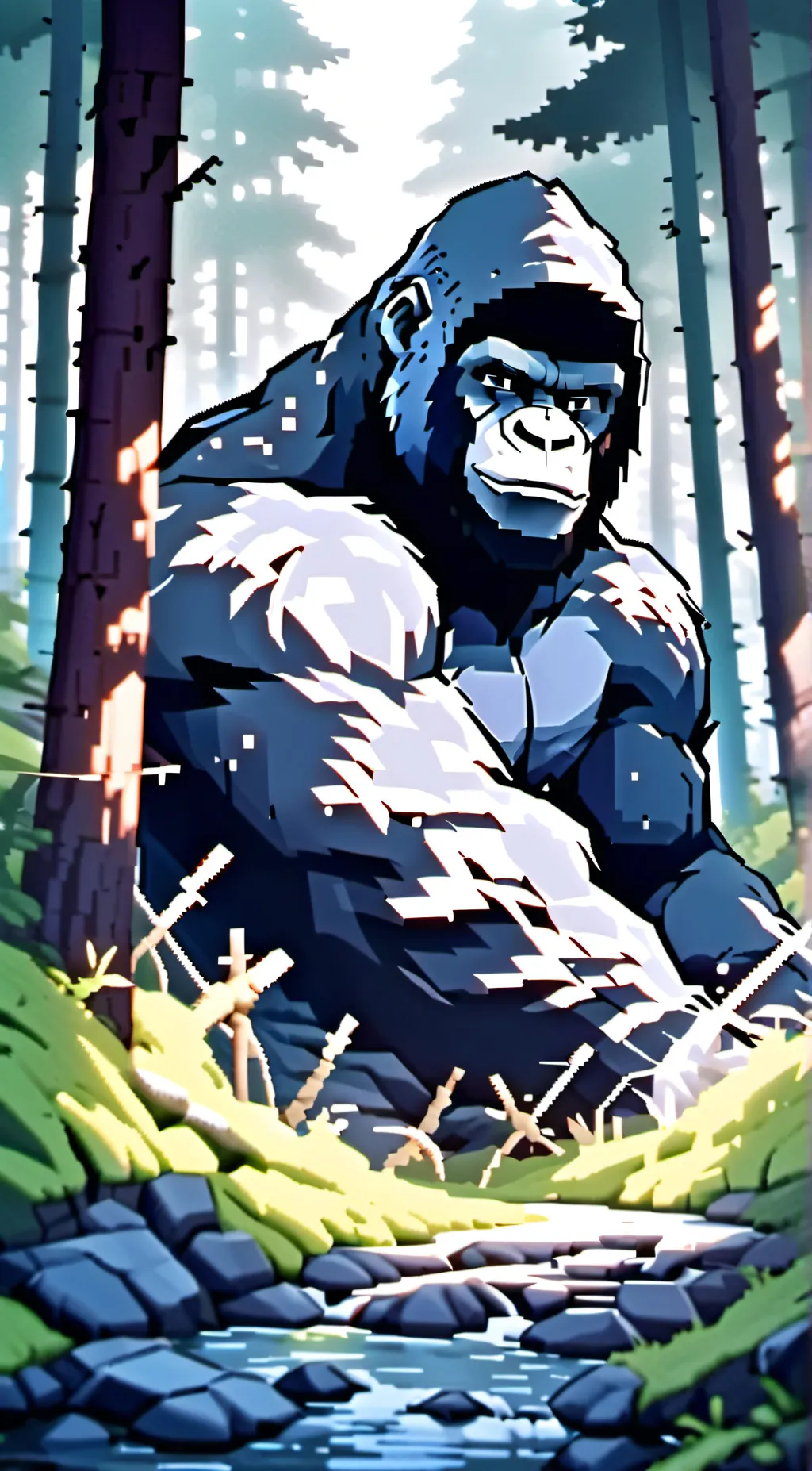 ai character: Gorilla tag game background