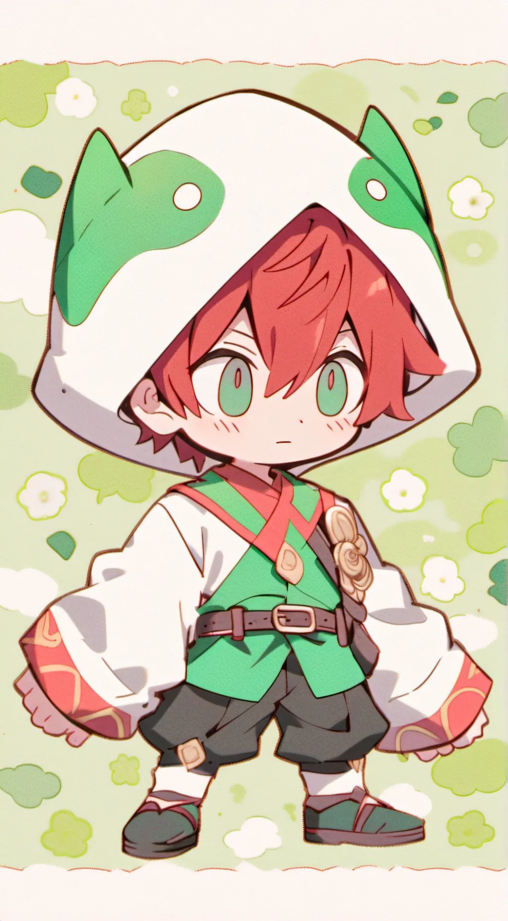 ai character: kiri as a chibi background