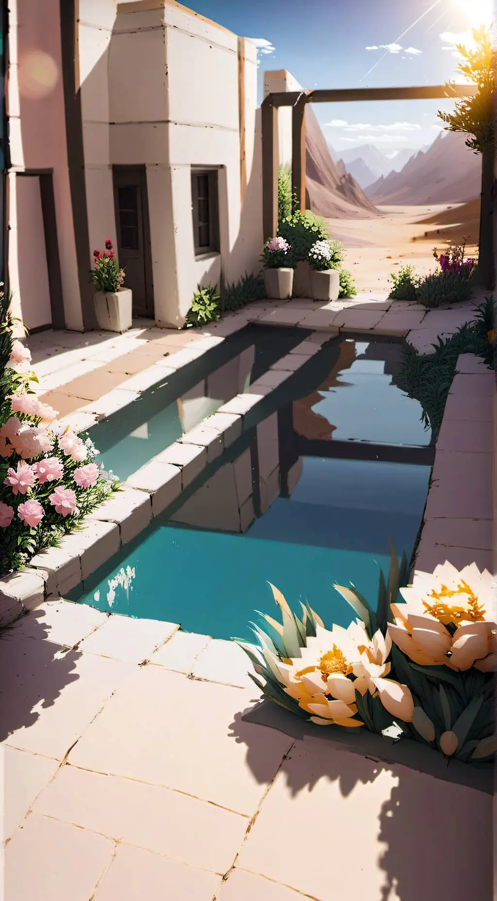 ai character: MHA Pool Party🌊 background