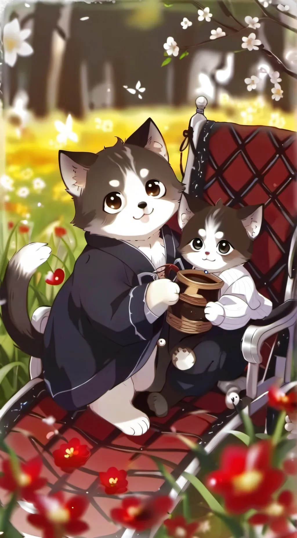 ai character: Kittens background