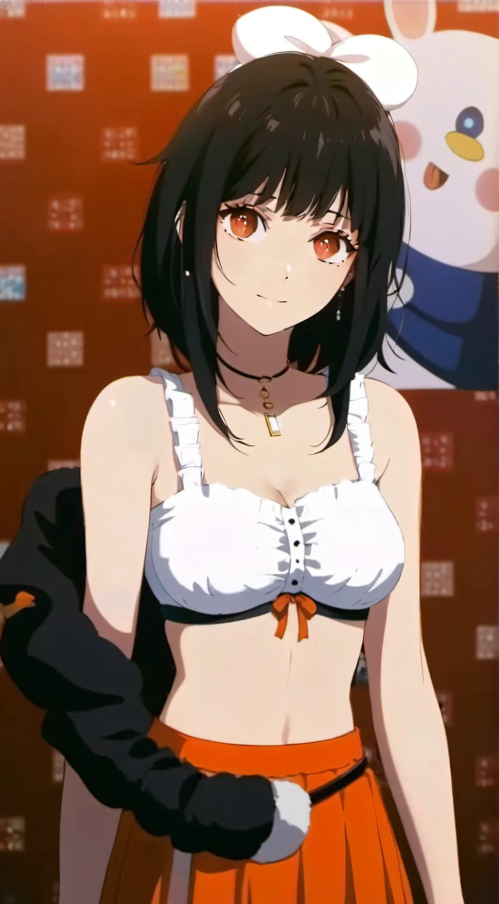 ai character: snow background