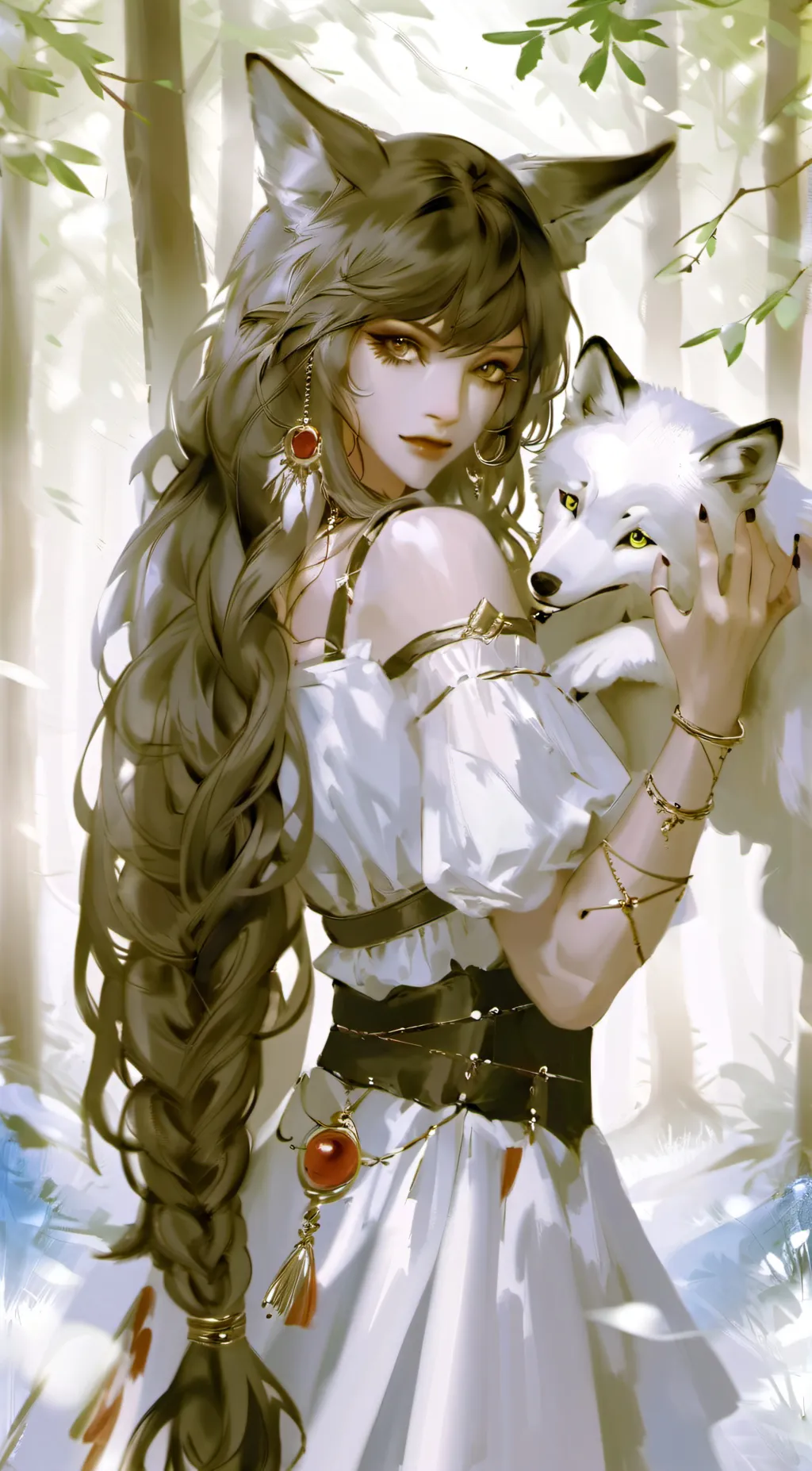 ai character: Raphaela smoke background