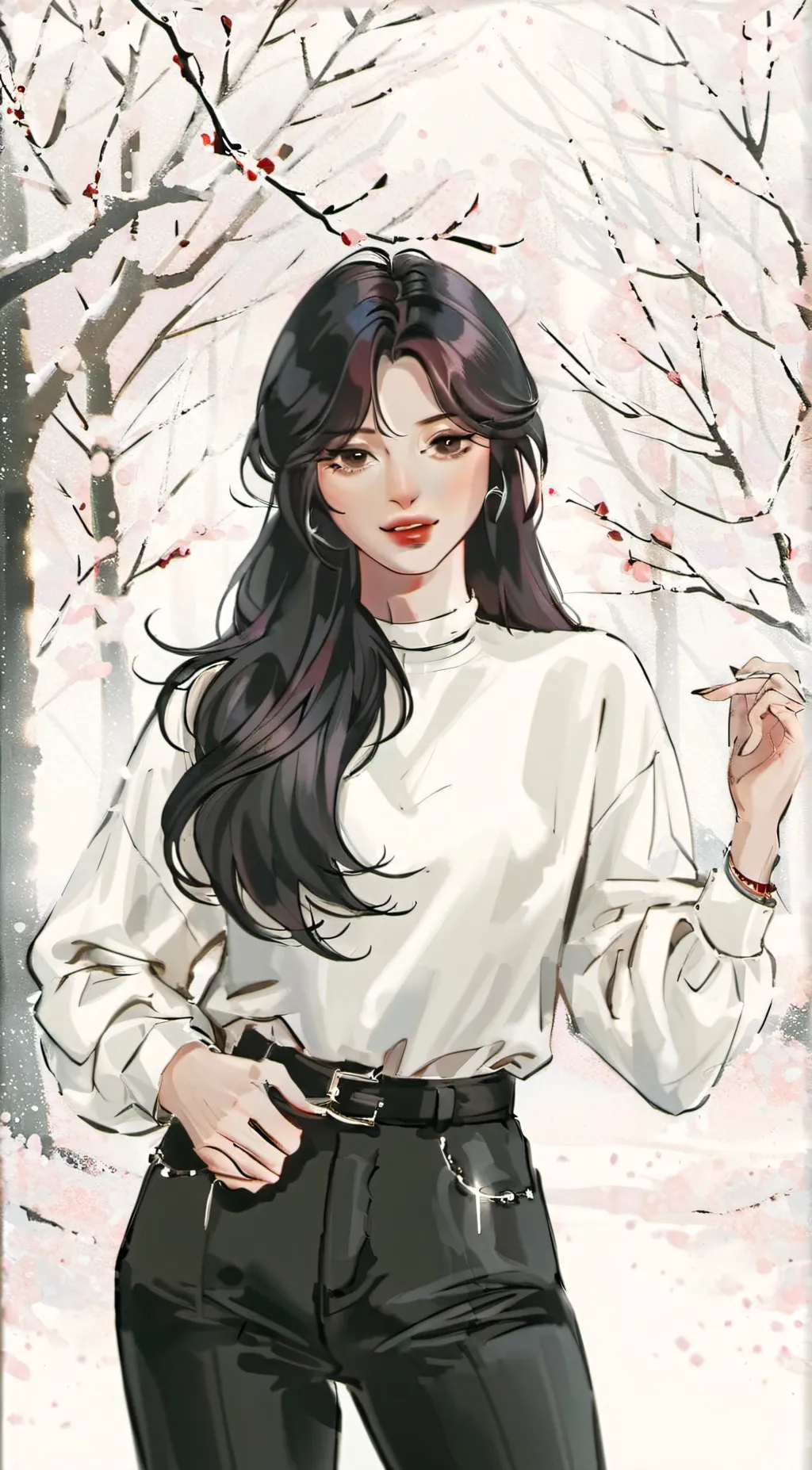 ai character: Amber background