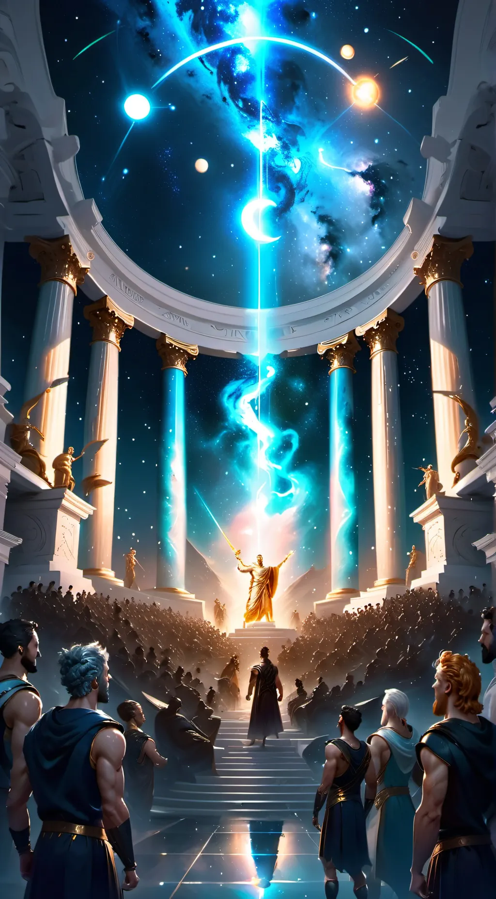 ai character: Greek gods school  background