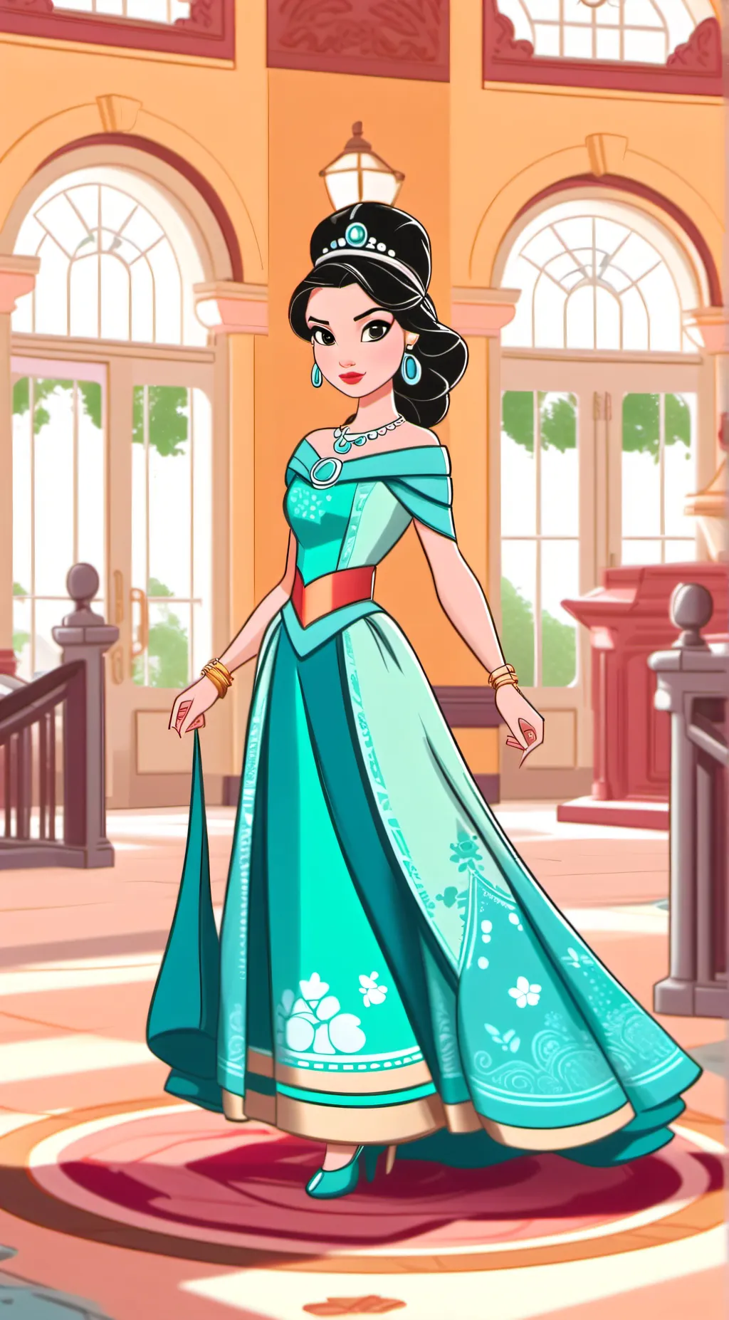 ai character: Aqua background