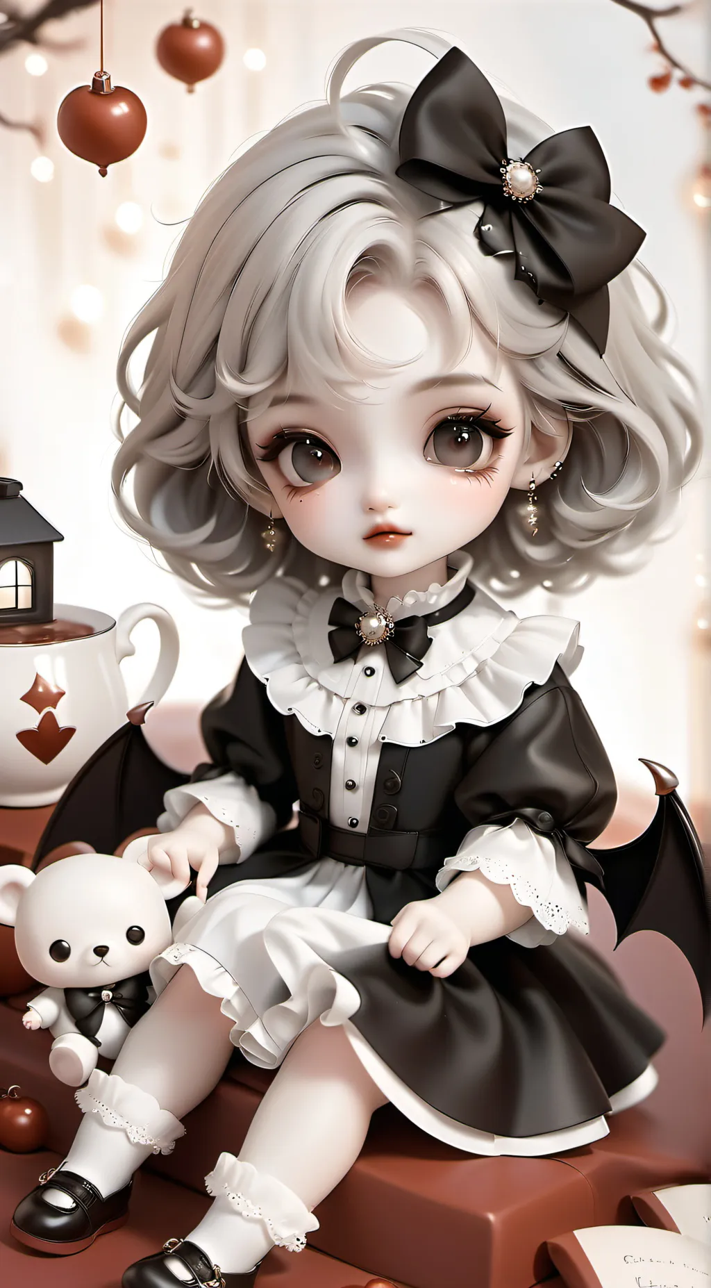 ai character: Draculaura  background