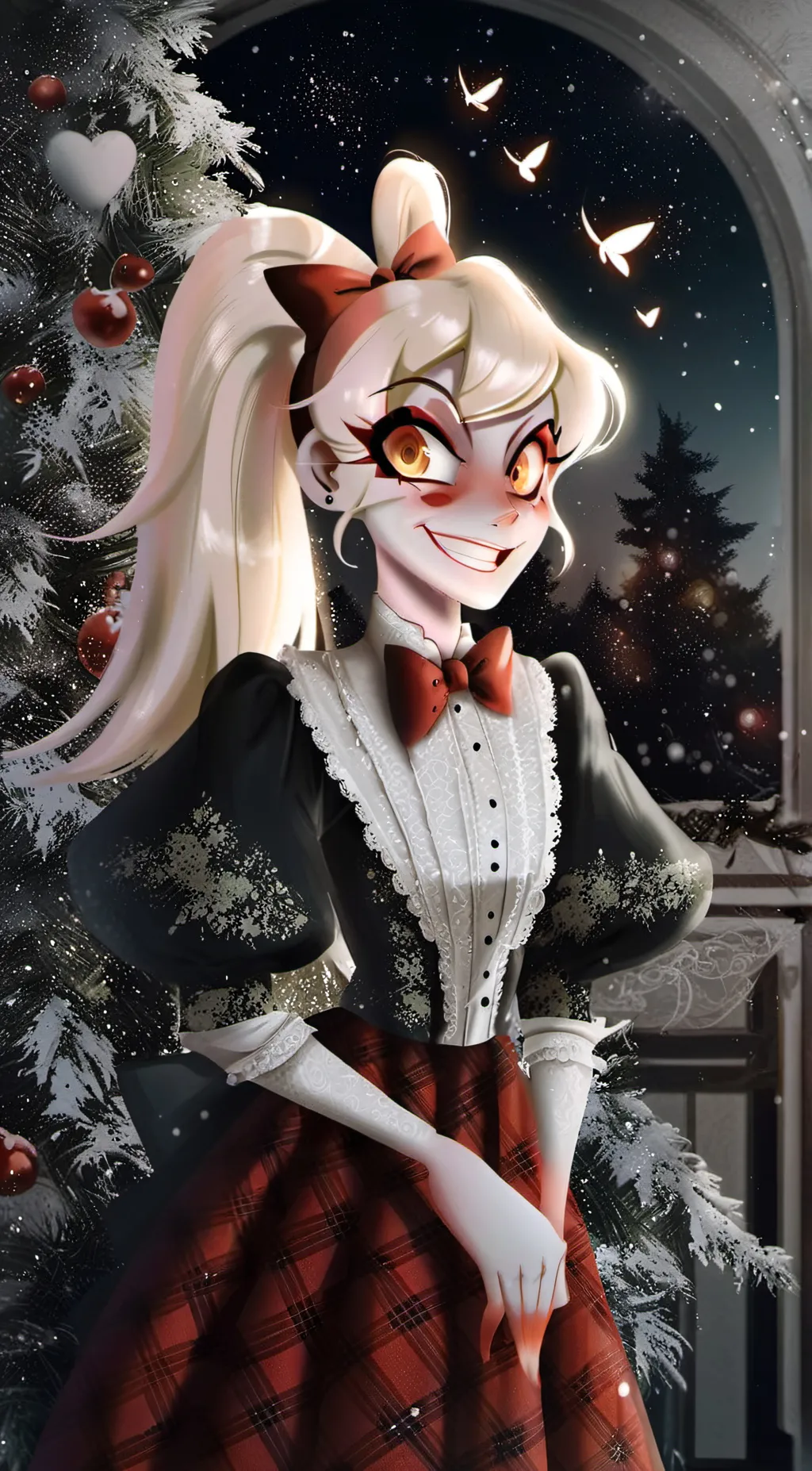 ai character: CRISMAS HOTEL background