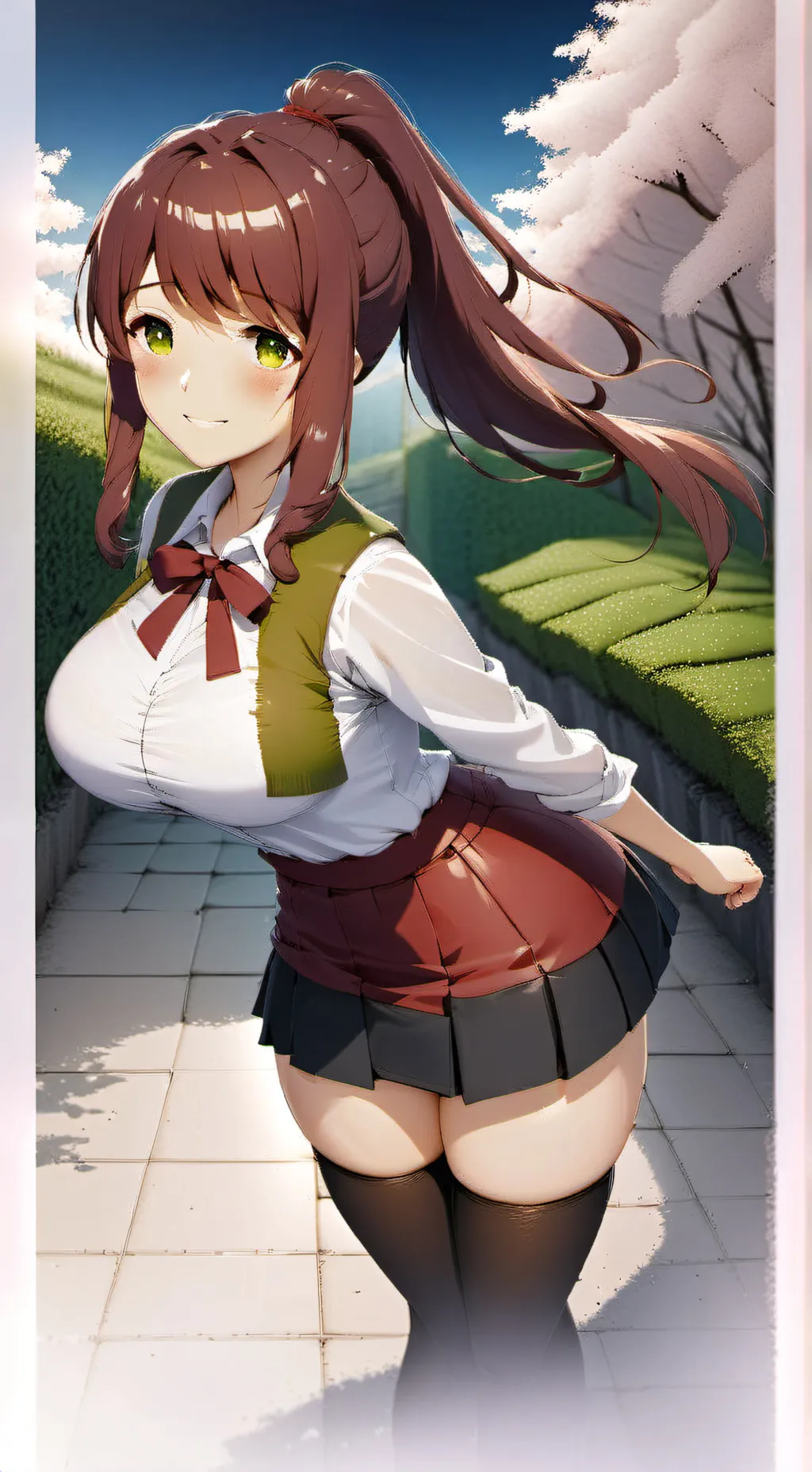 ai character: Monika  background