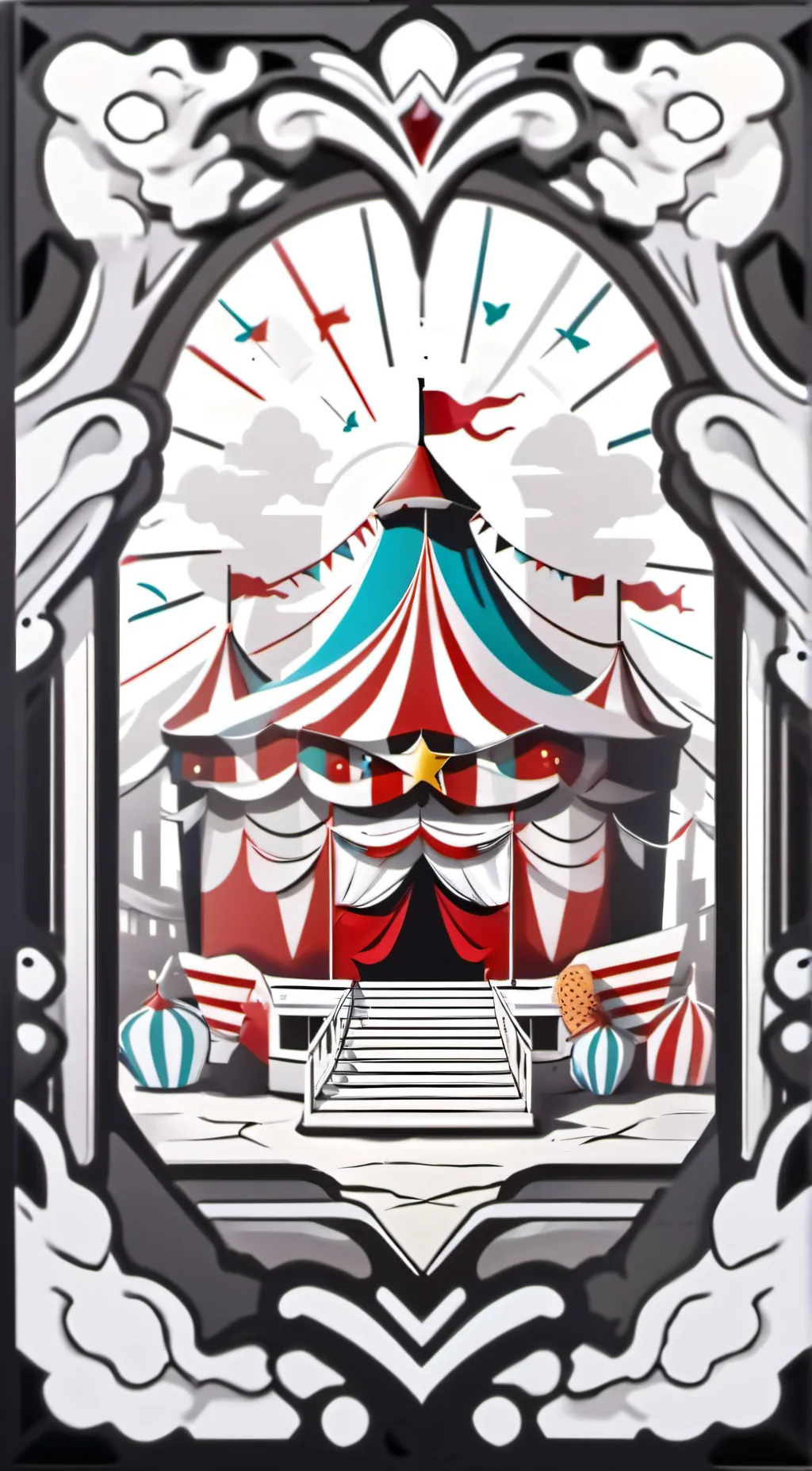 ai character: digital Circus bab background
