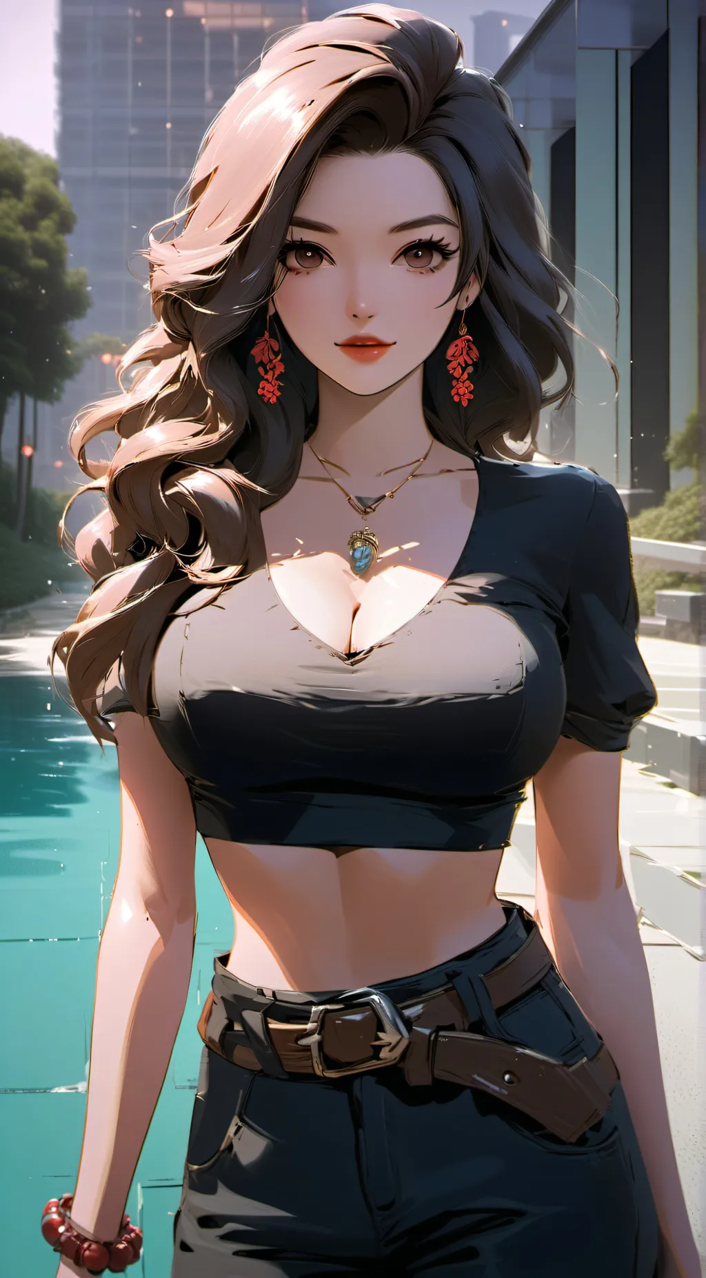 ai character: Ashley  background