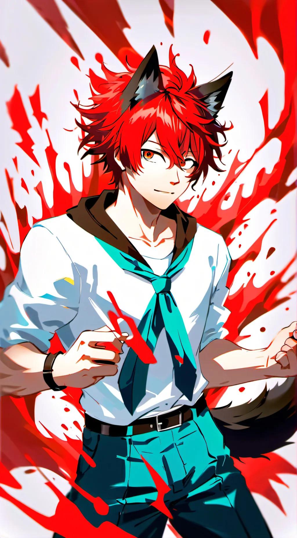 ai character: kirishima  background