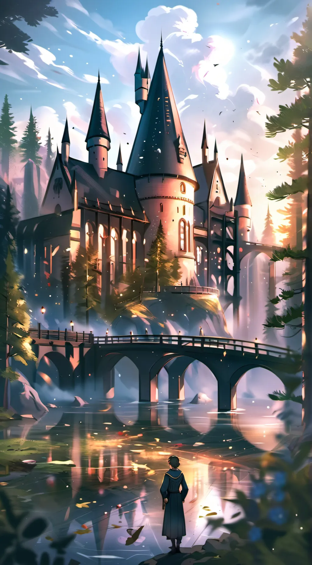 ai character: Hogwarts  background