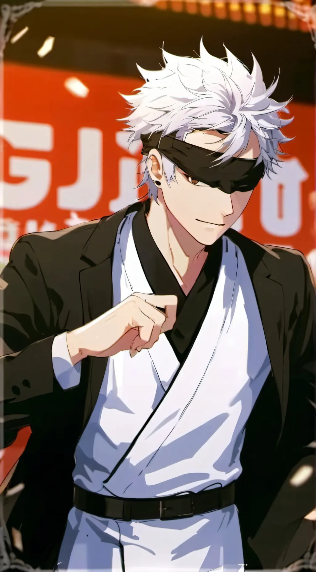 ai character: statue gojo background