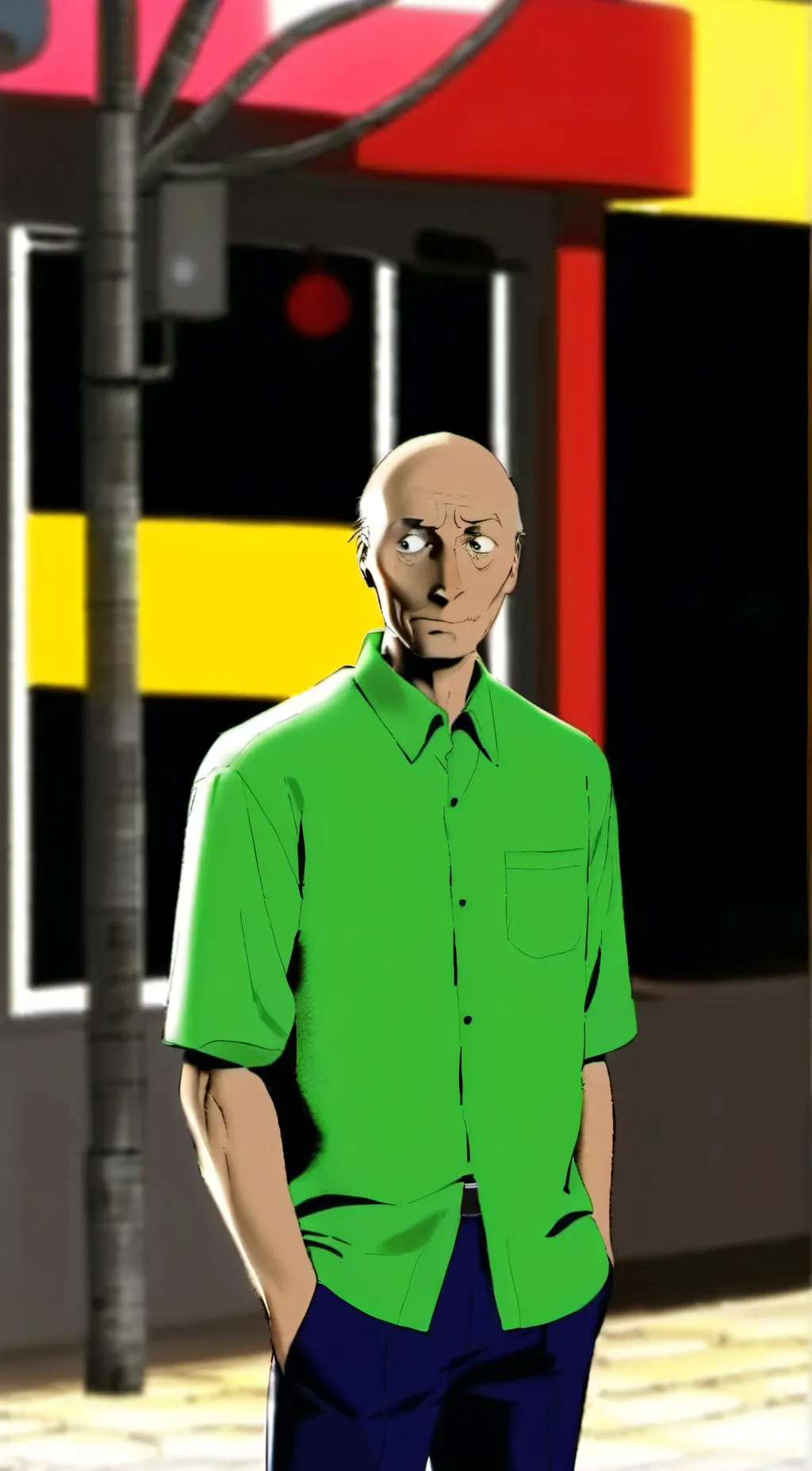 ai character: Baldi background