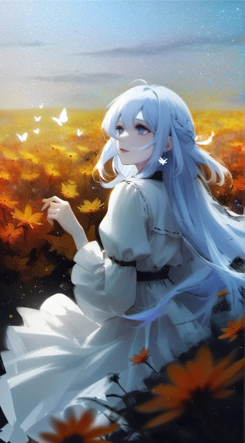 ai character: saddy Michelle background