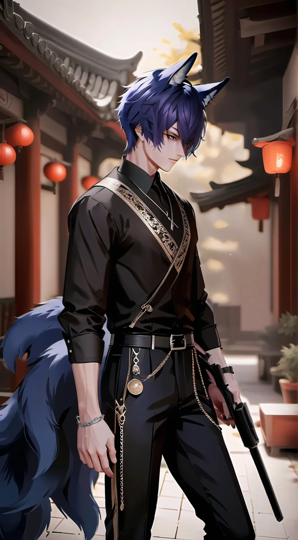 ai character: Alphonso Black background