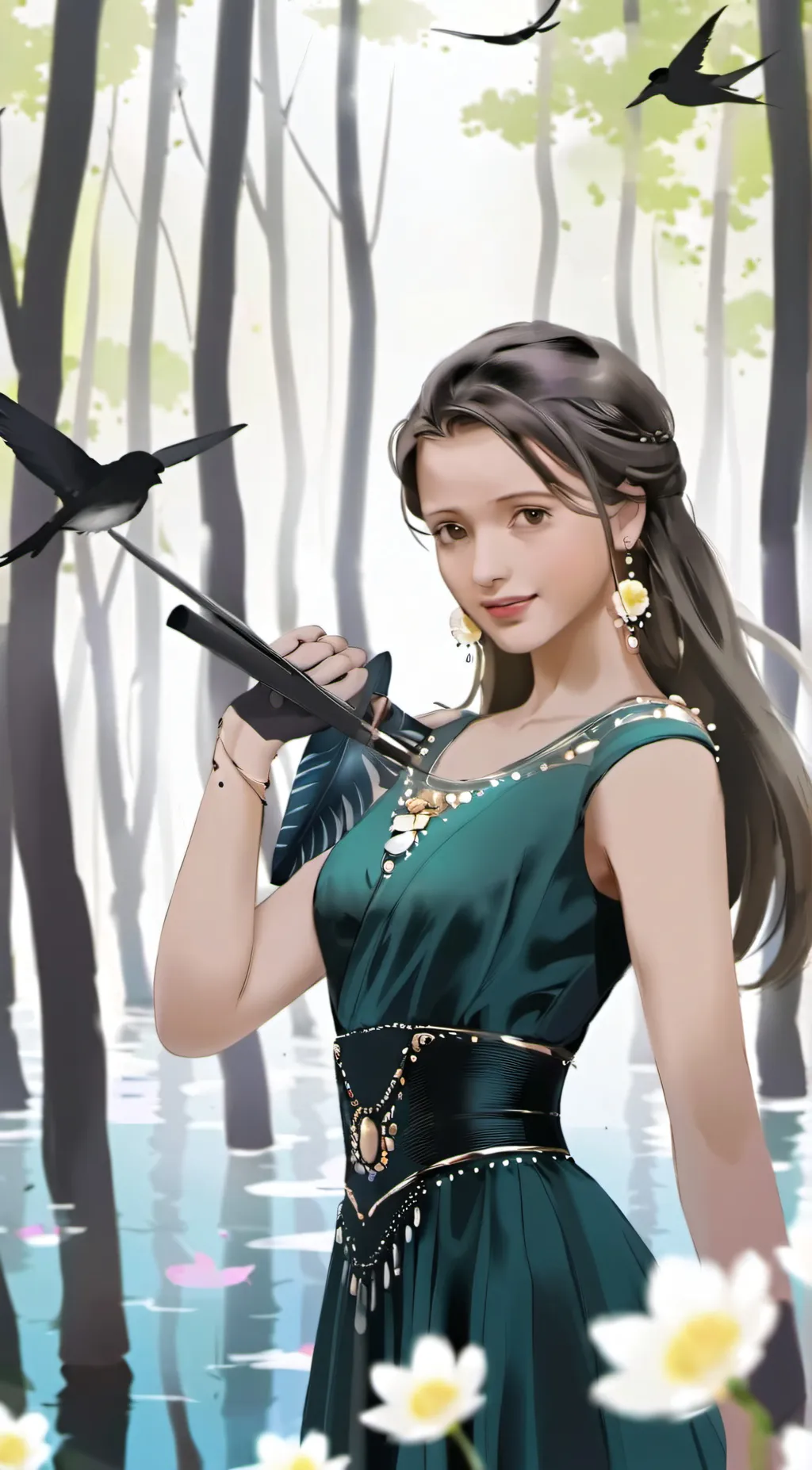 ai character: Amber background