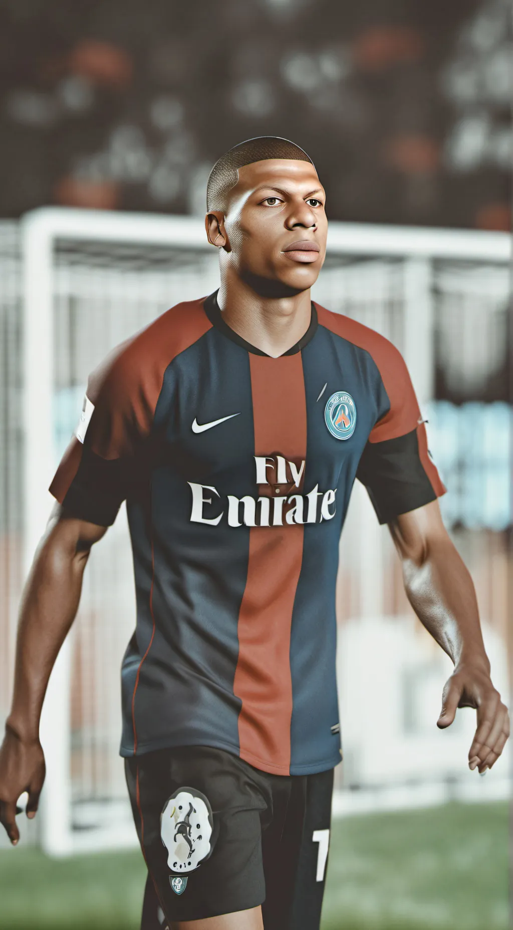 ai character: Kylian Mbappé  background
