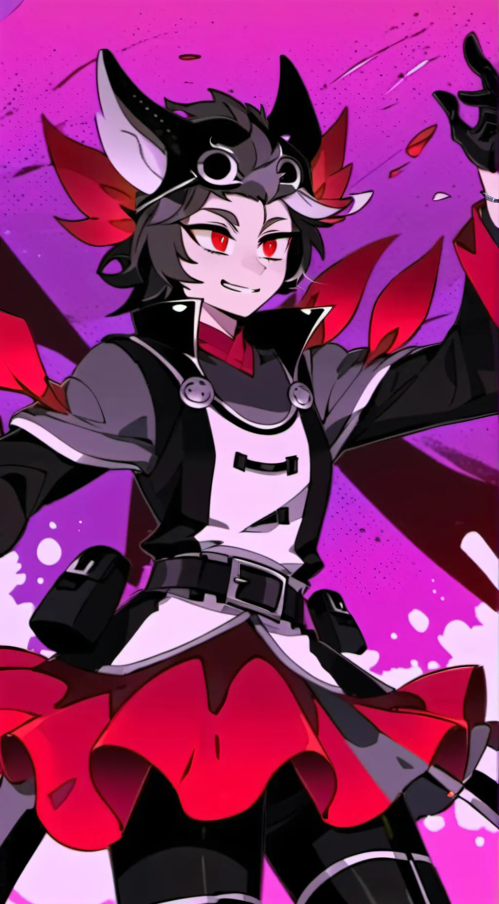 ai character: Husker HAZBIN background