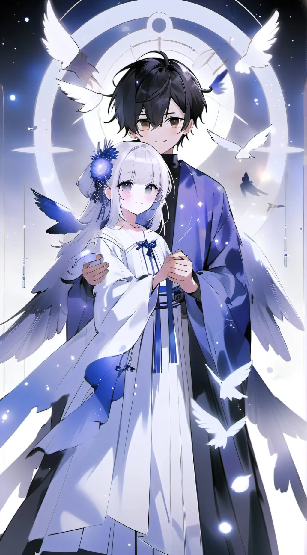 ai character: bLoSsOm AnD aLi  background