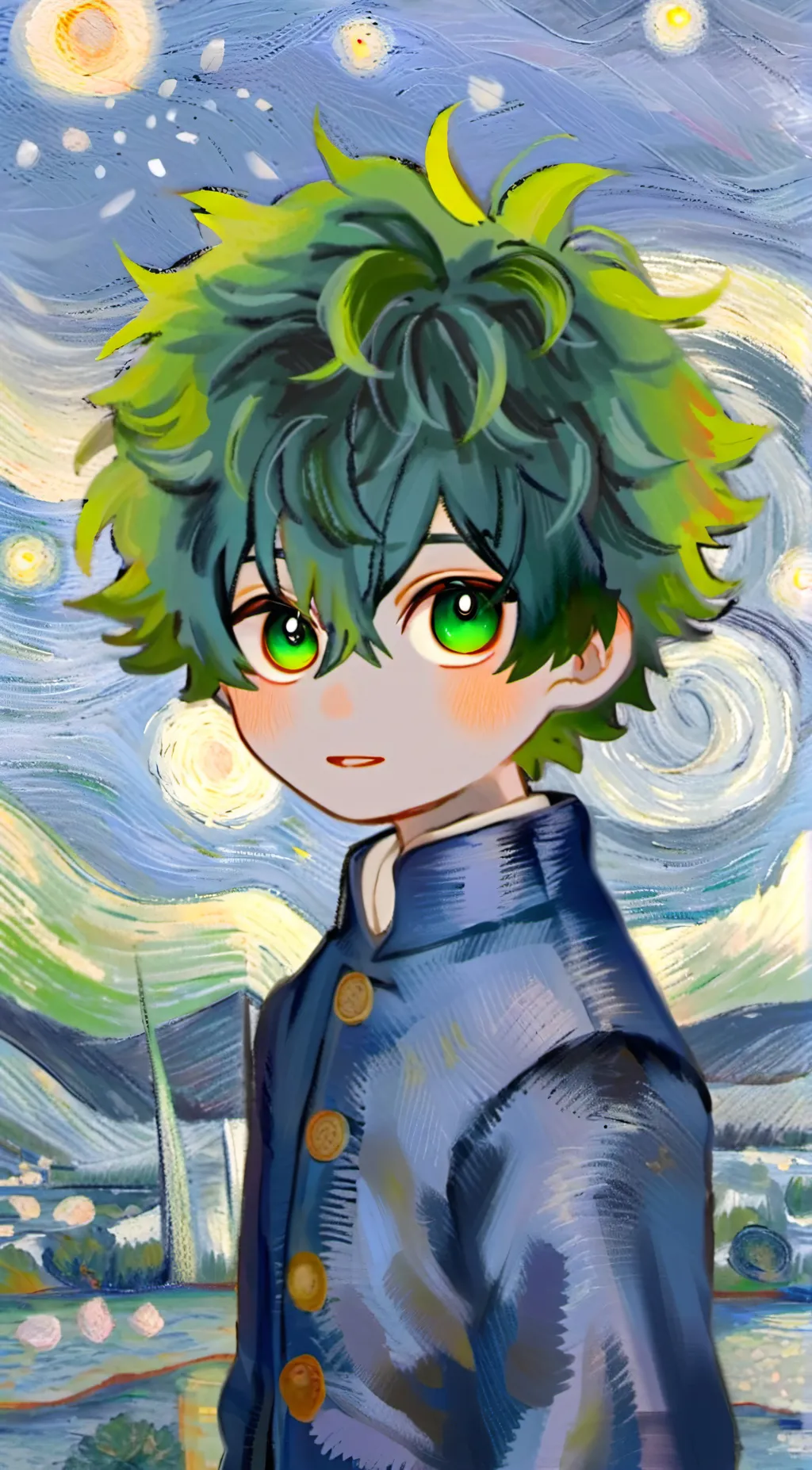 ai character: izuku midoriya  background