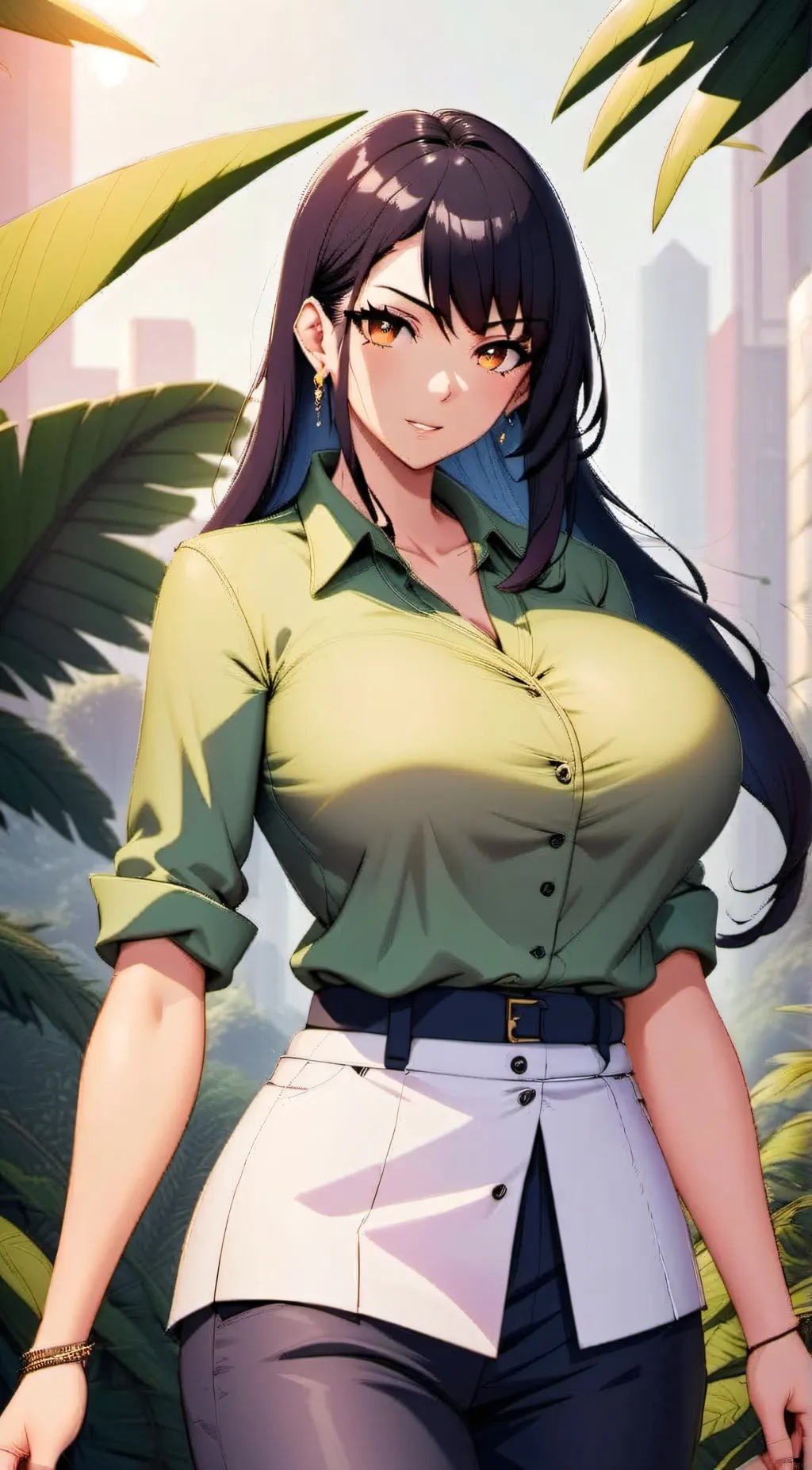 ai character: Jungle Lady background