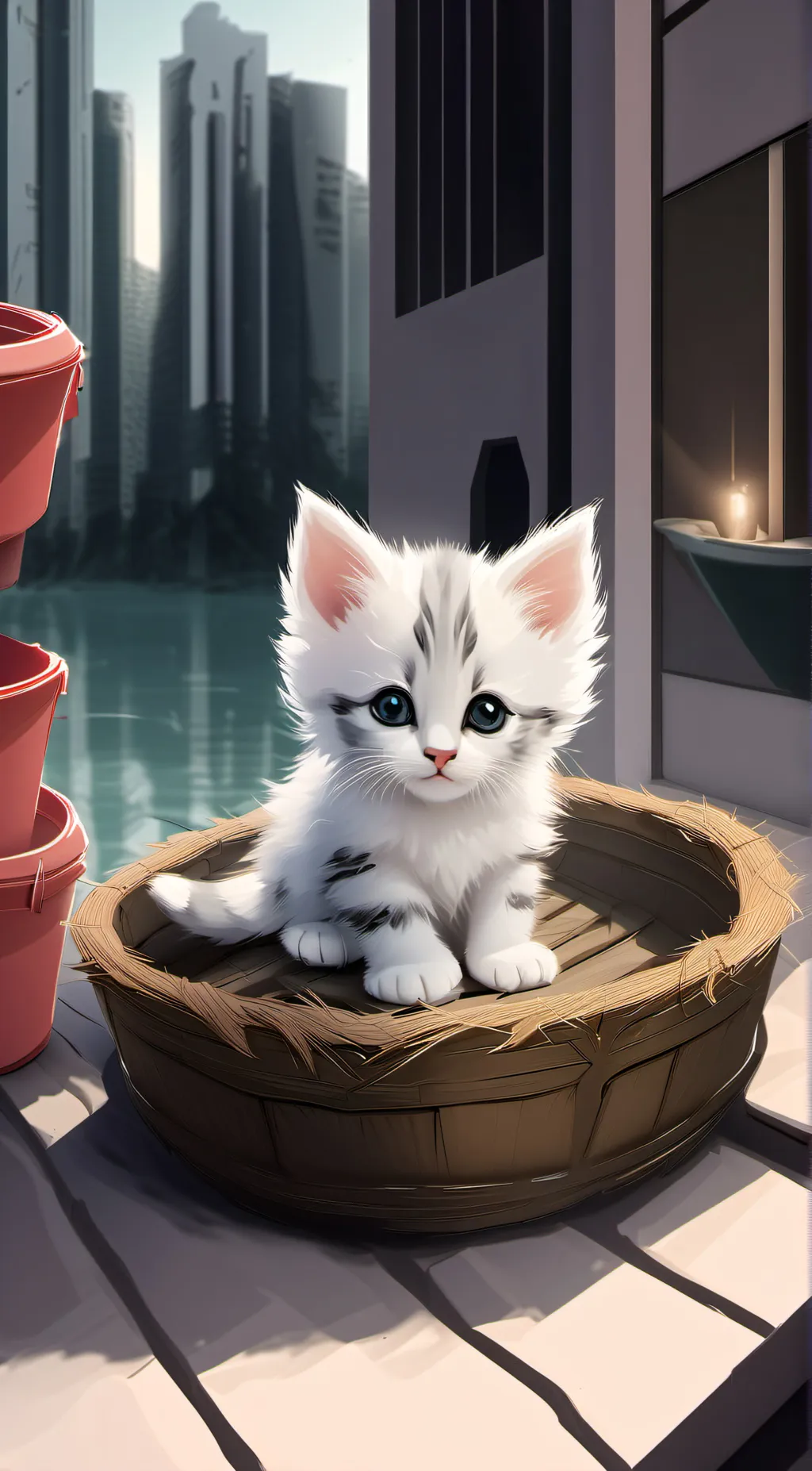 ai character: Watery background