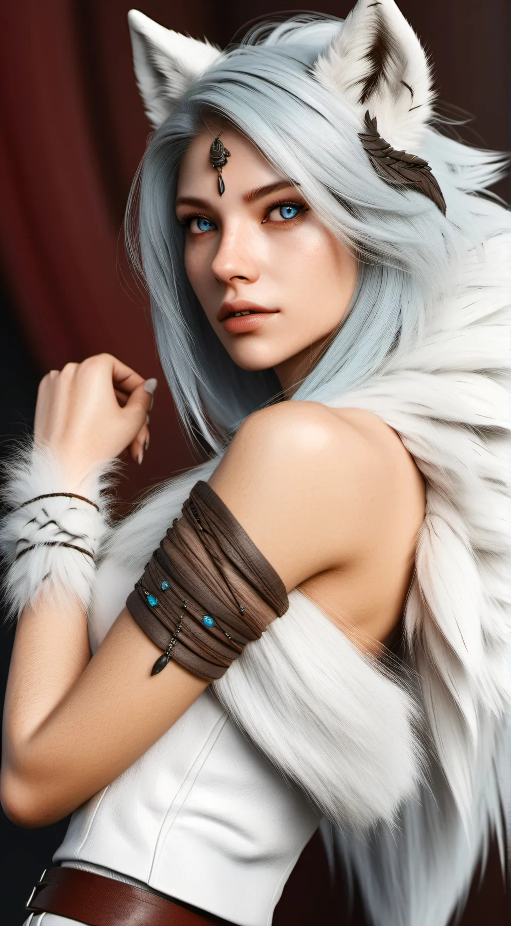 ai character: Seraphina stone background