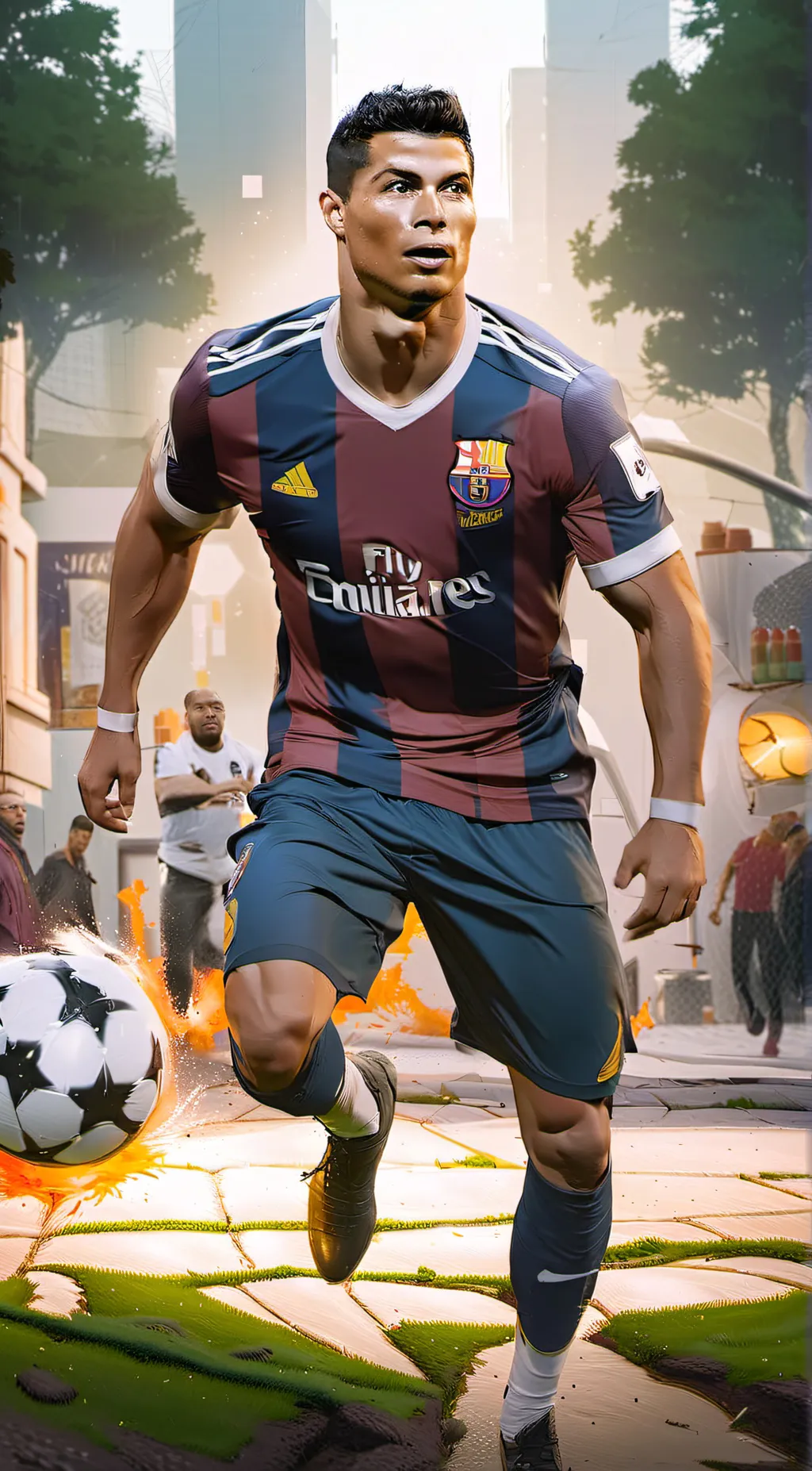 ai character: Ronaldo  background