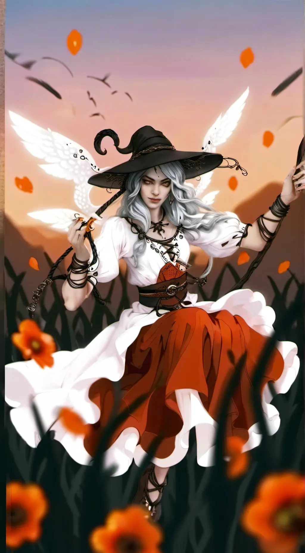 ai character: Witch girlfriend  background