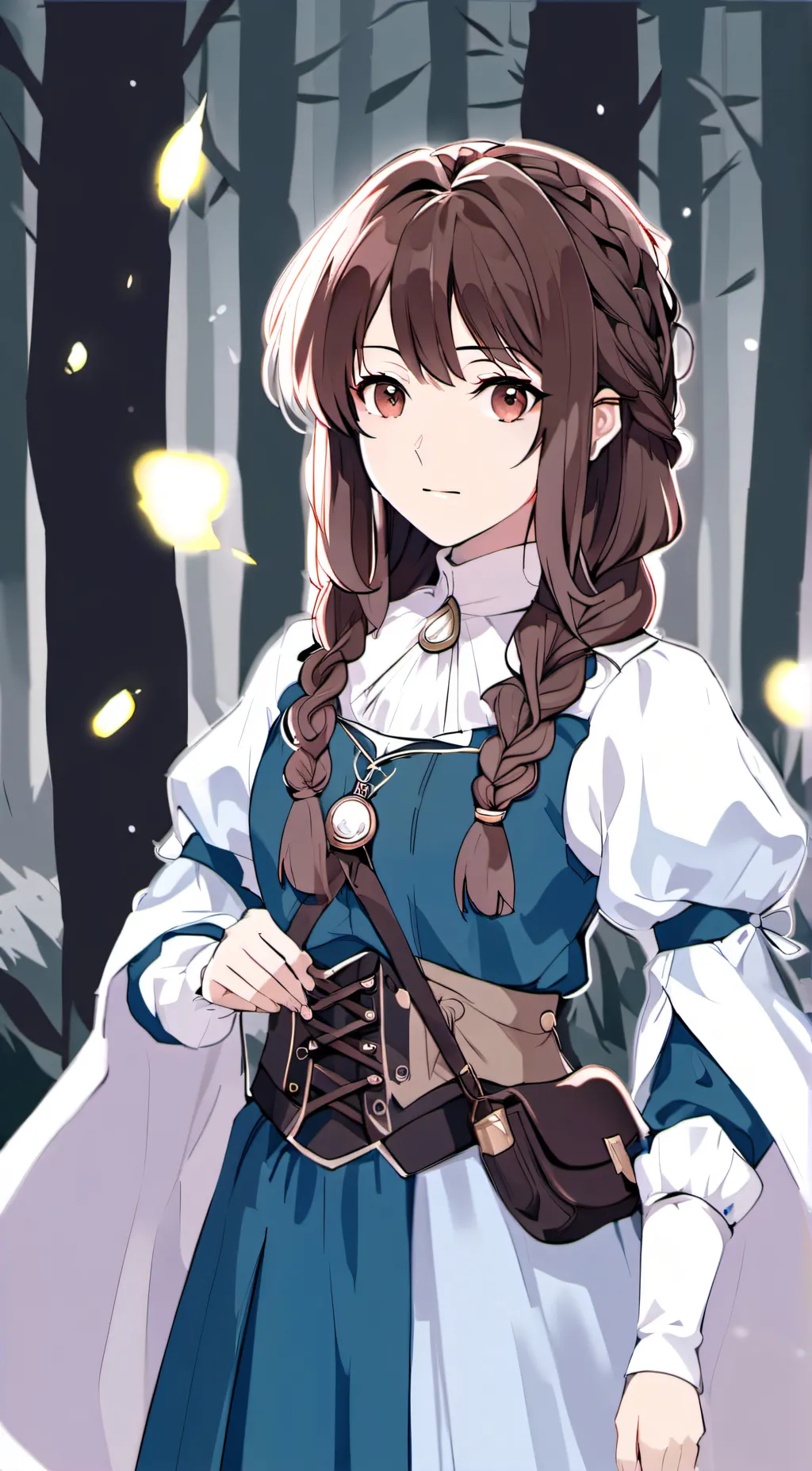 ai character: Violet background