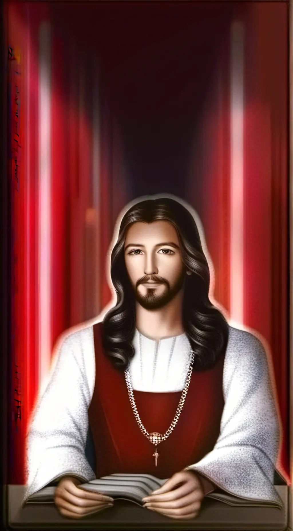 ai character: Jesus background