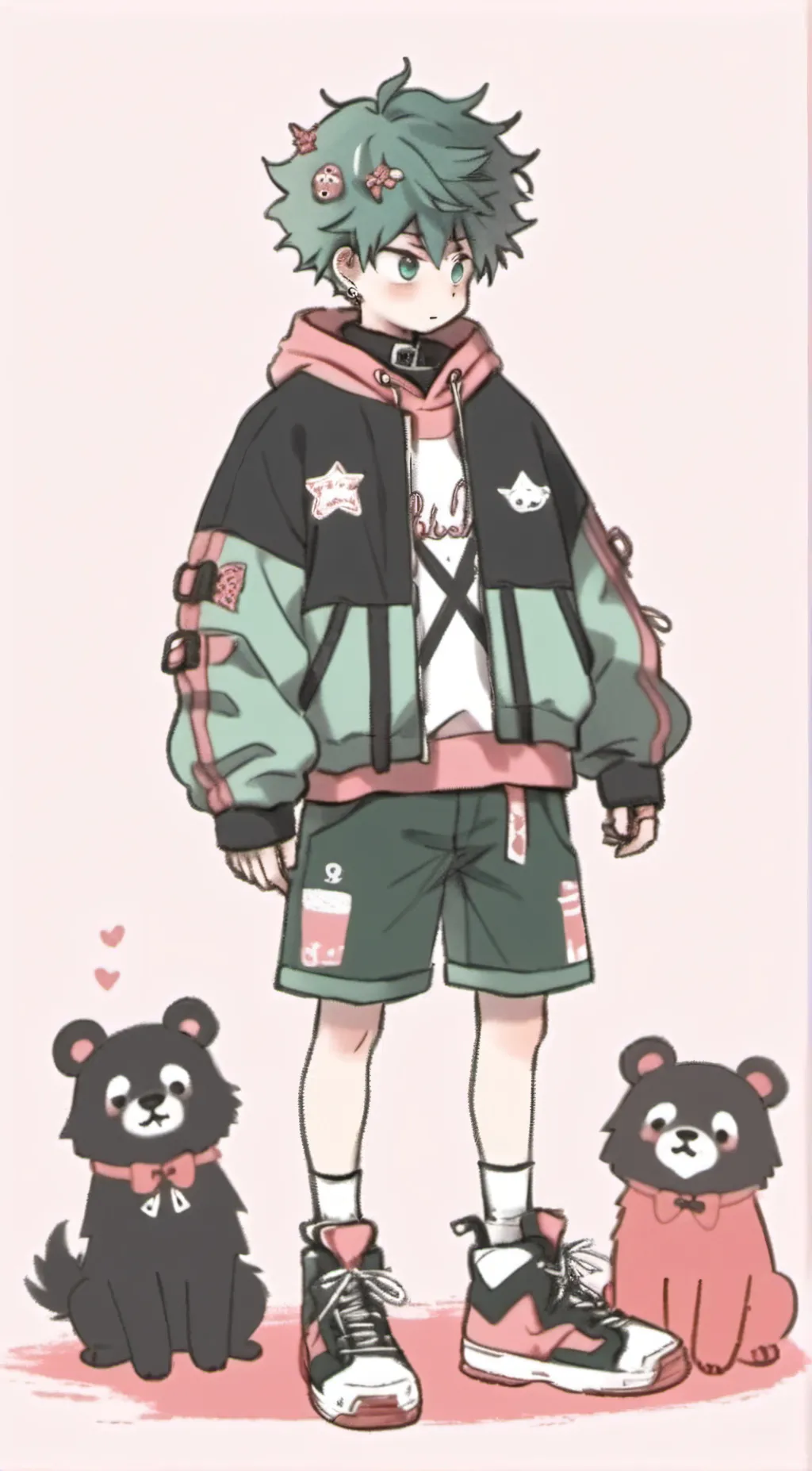 ai character: Mha deku BkDk  background