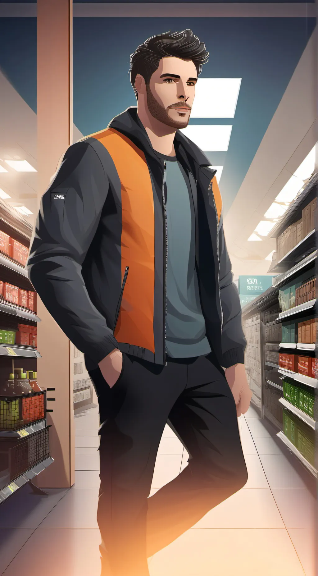 ai character: mha behind you background