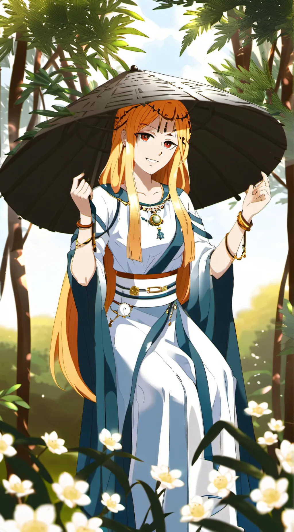 ai character: Nami and Robin background