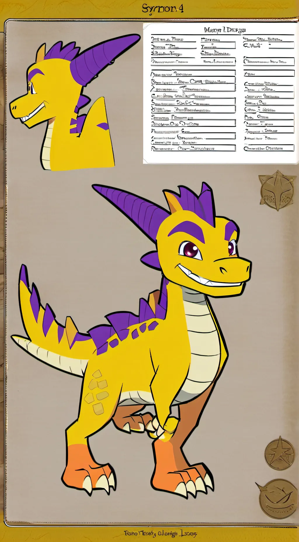 ai character: Spyro diaper background