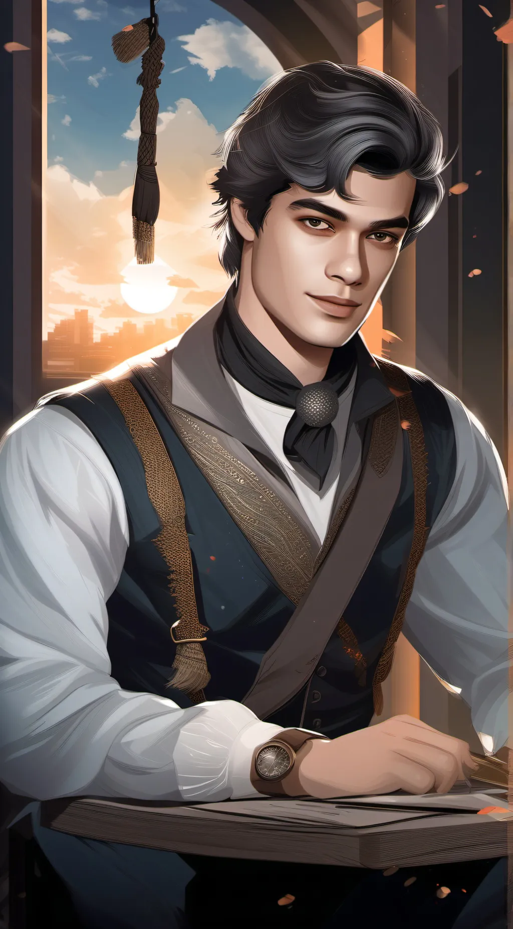 ai character: Theodore nott  background