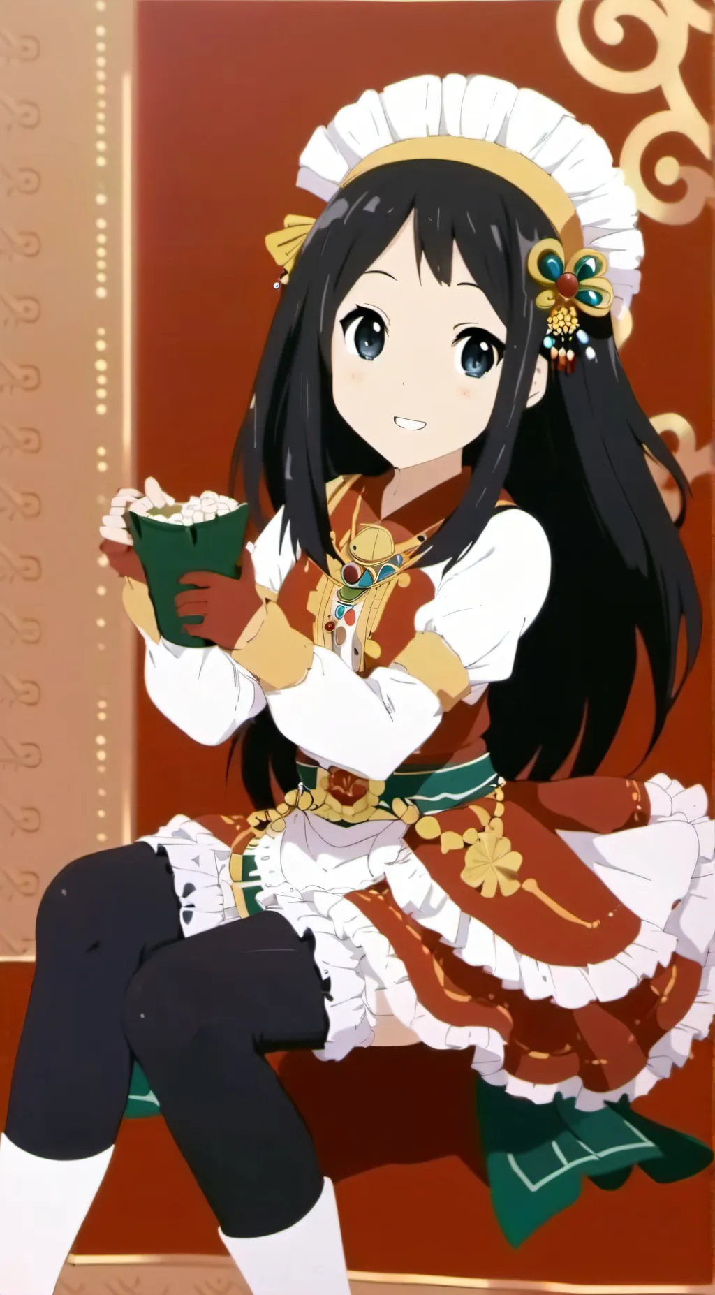 ai character: Chica latina  background