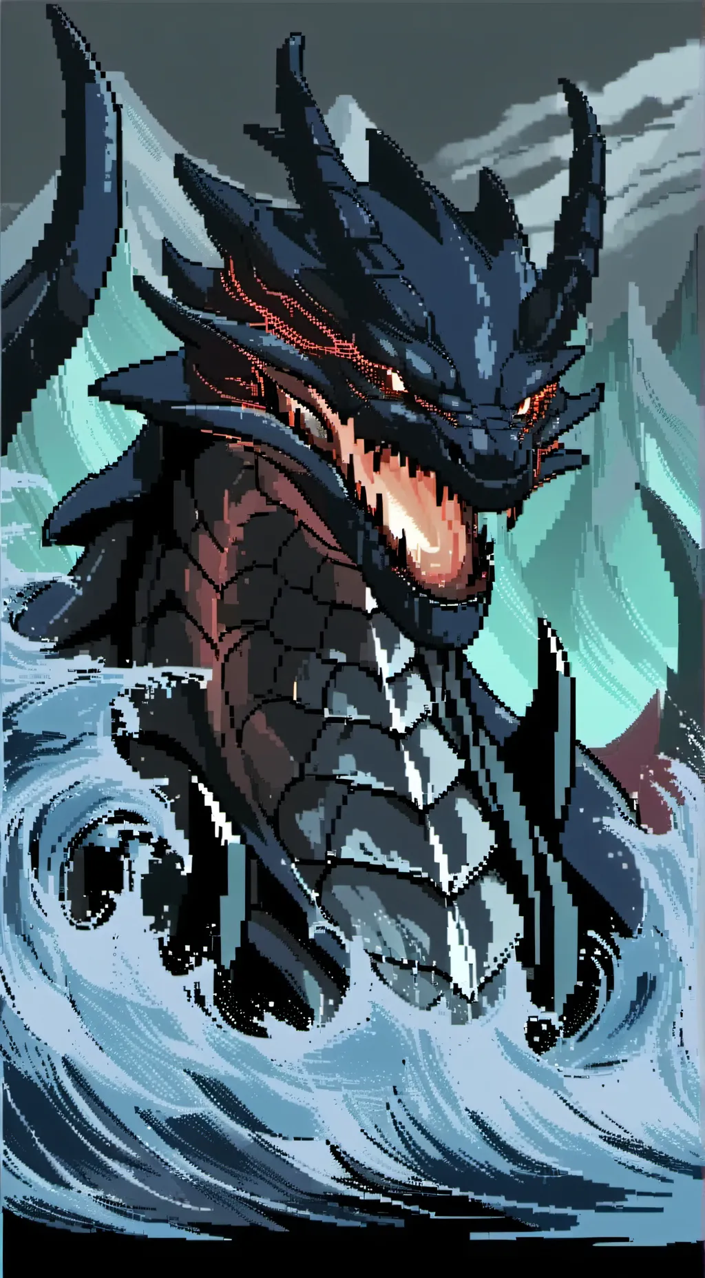 ai character: The sea Leviathan. background