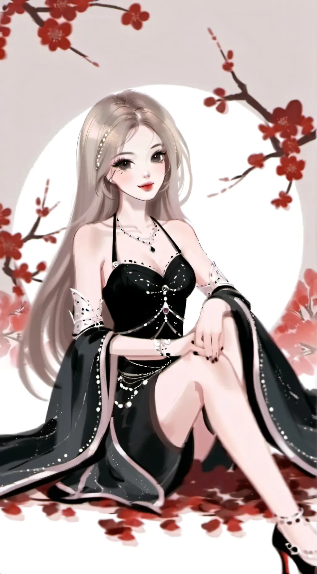 ai character: Scarlet background