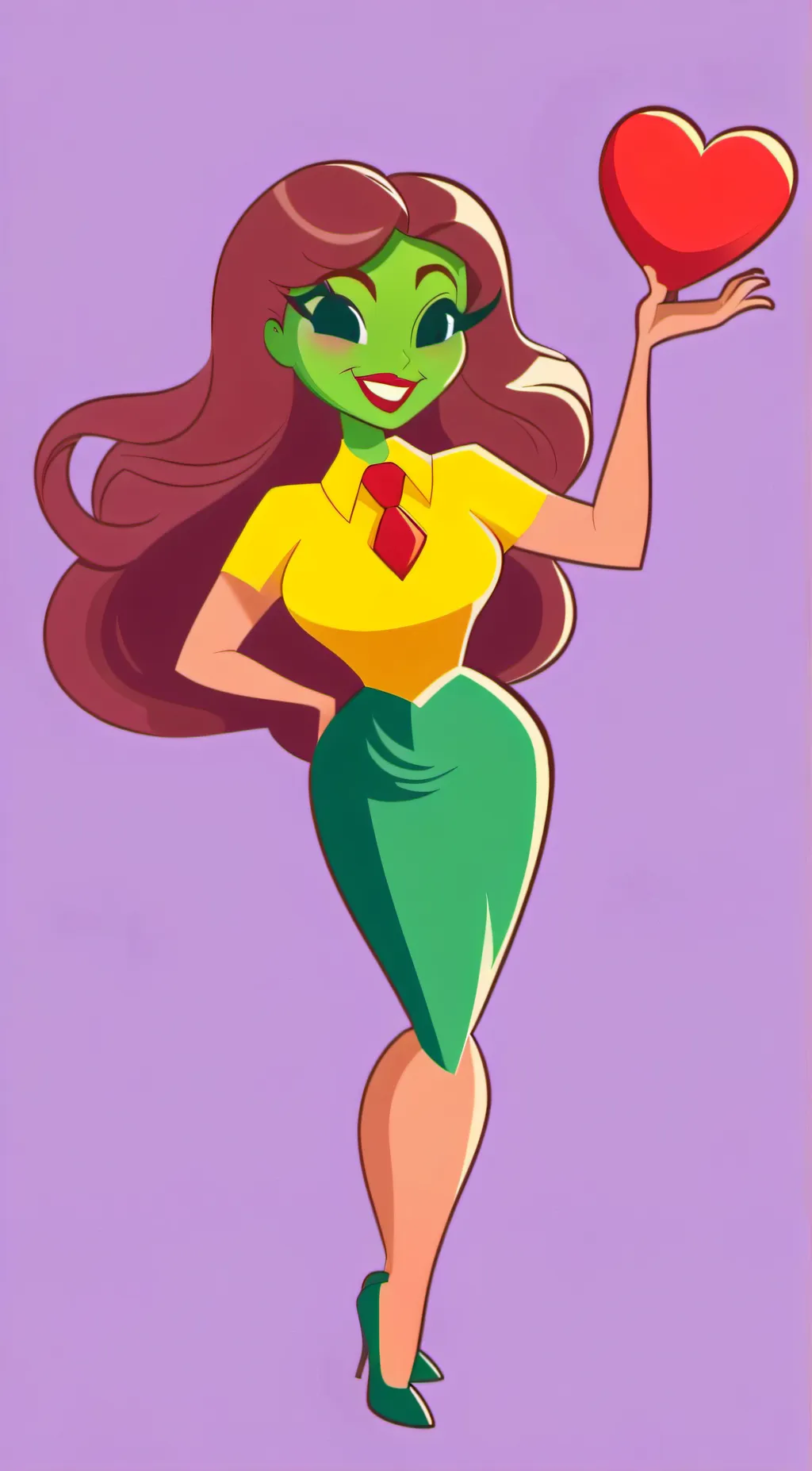 ai character: she mask  background