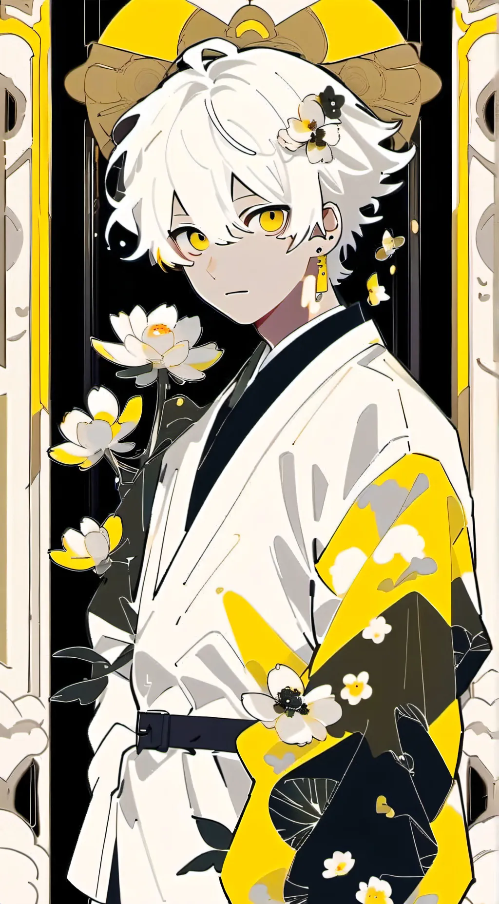 ai character: nebula background