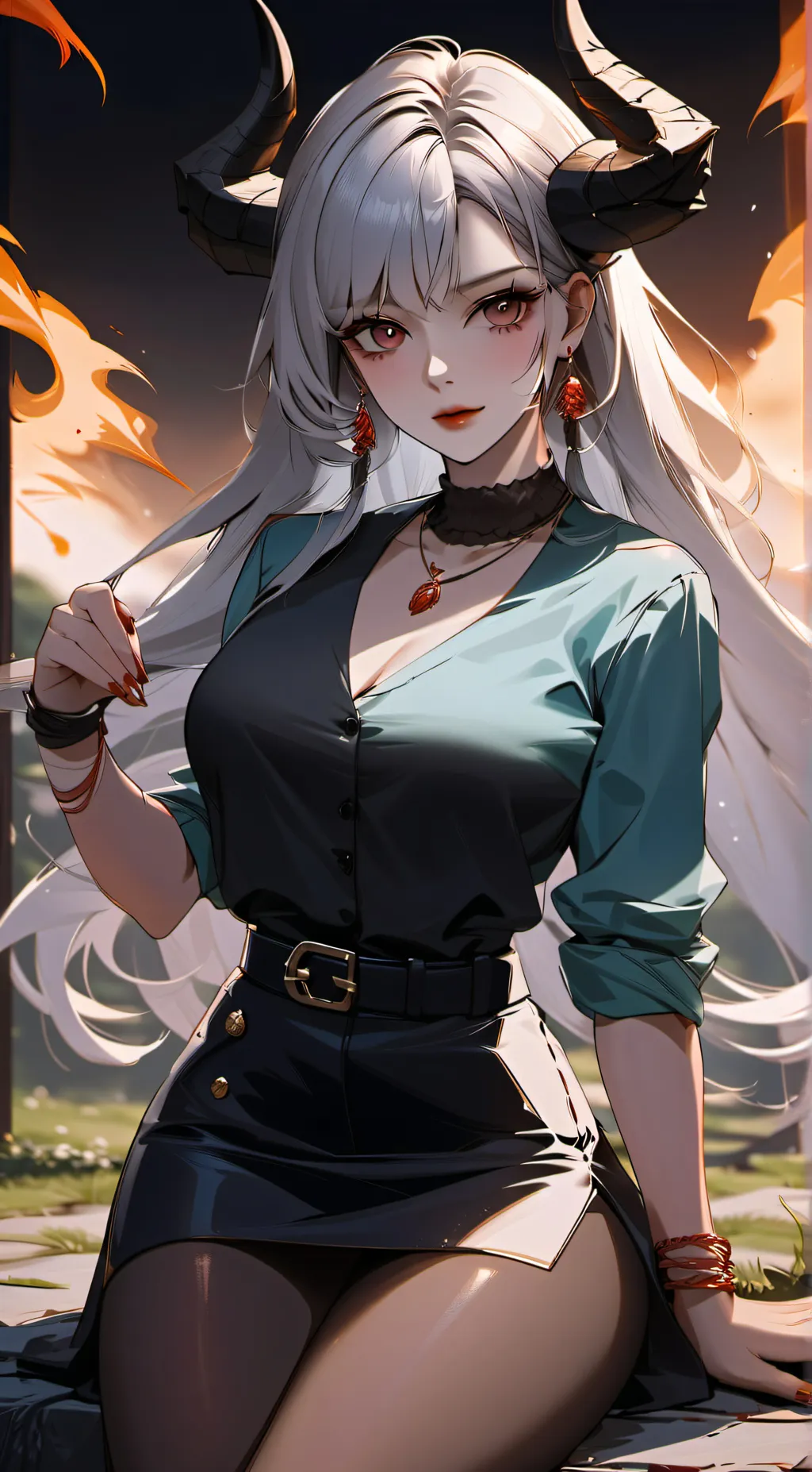 ai character: boys summon demon background