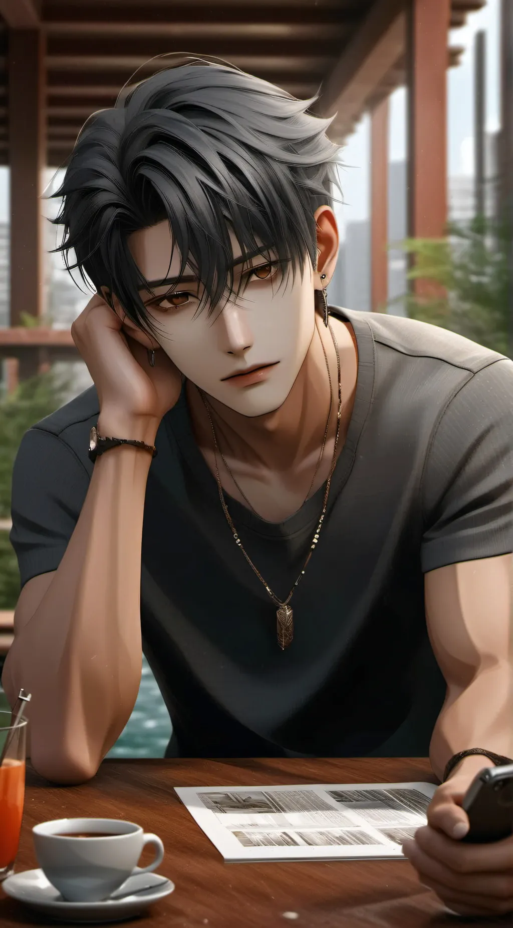 ai character: Jay  background