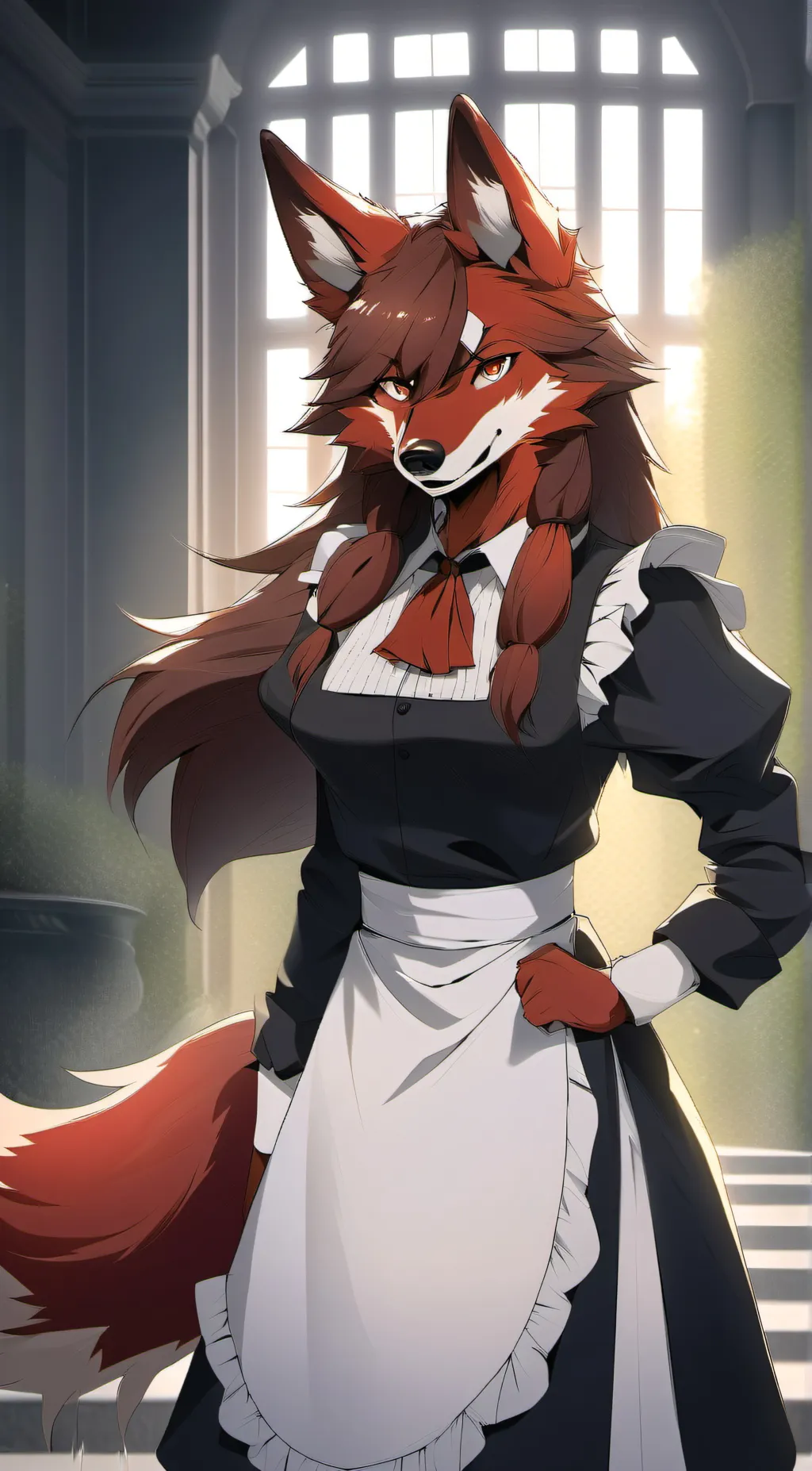 ai character: Aka "Red" background