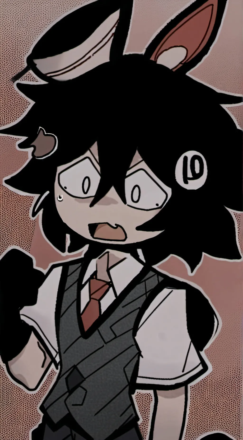 ai character: Abbie as a bunny! background